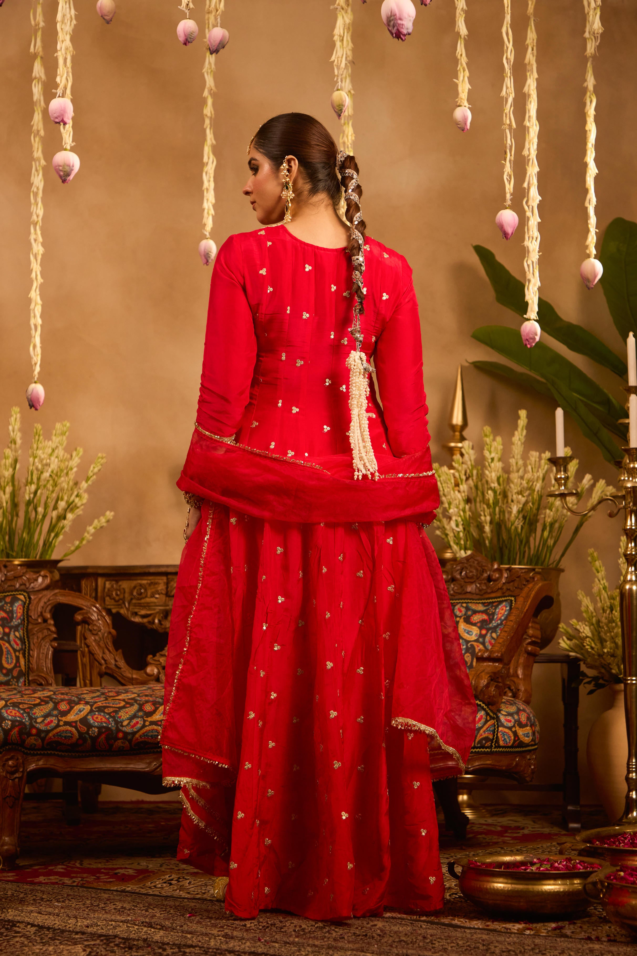 Mastaani Heer Red Anarkali Set
