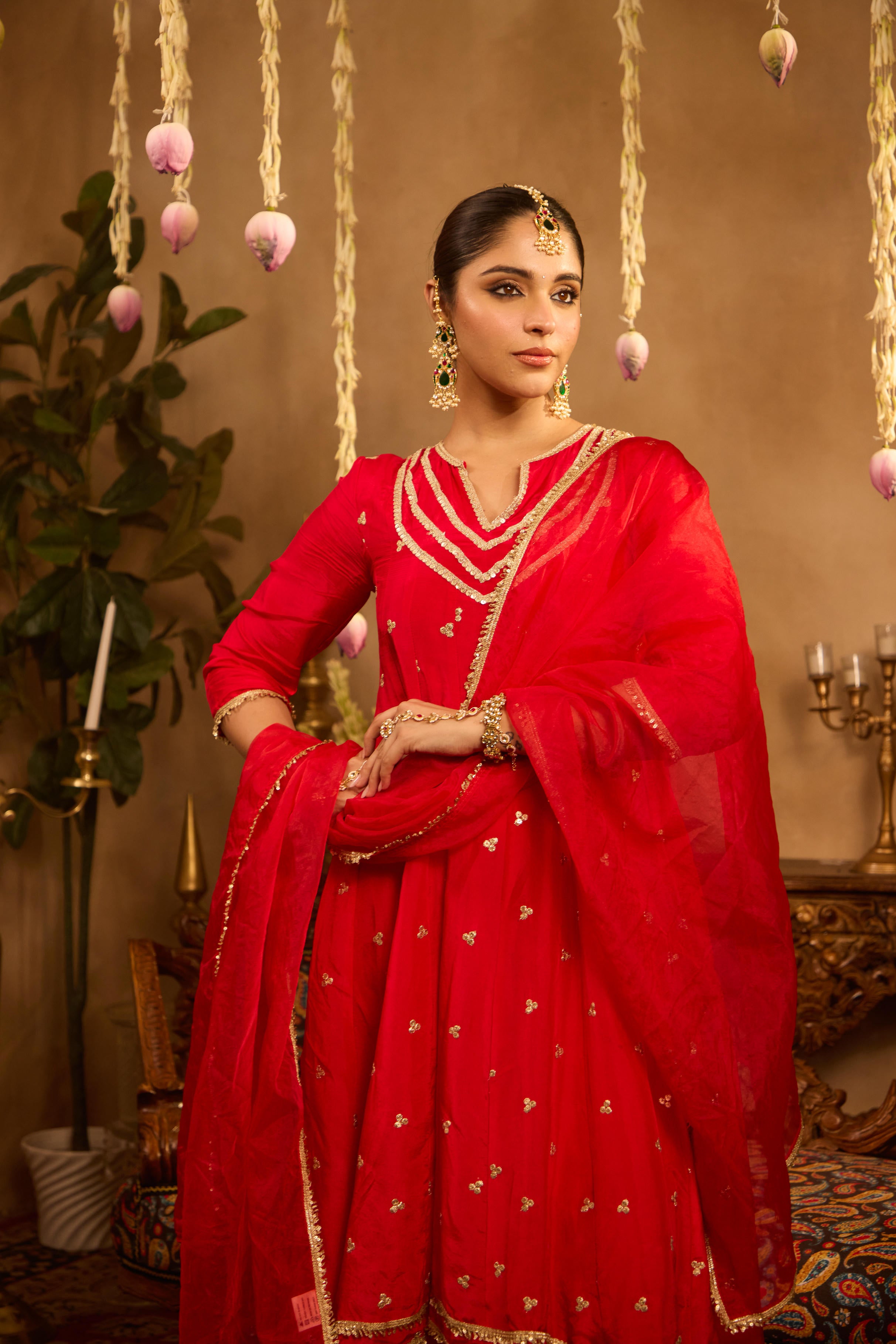 Mastaani Heer Red Anarkali Set