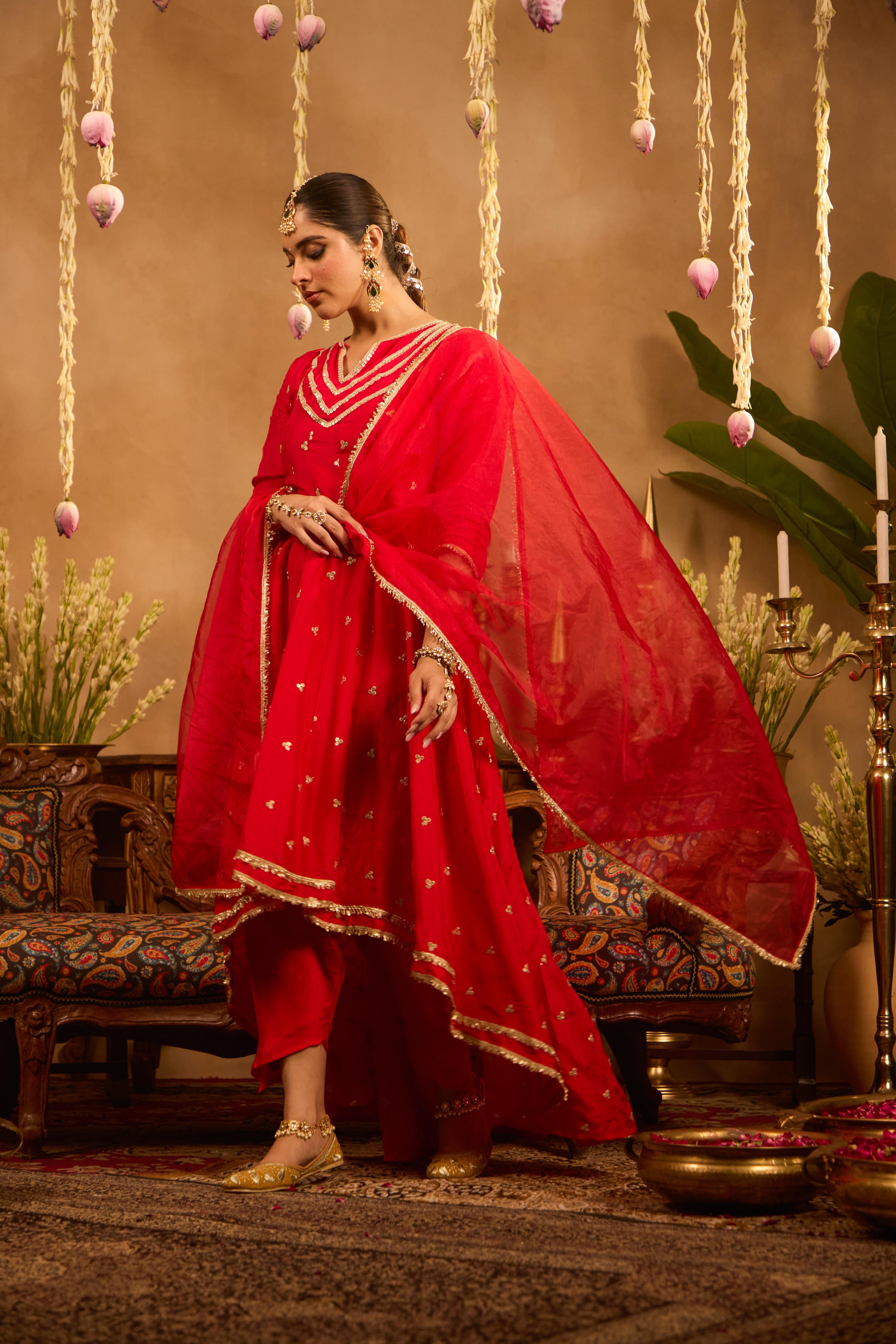 Mastaani Heer Red Anarkali Set