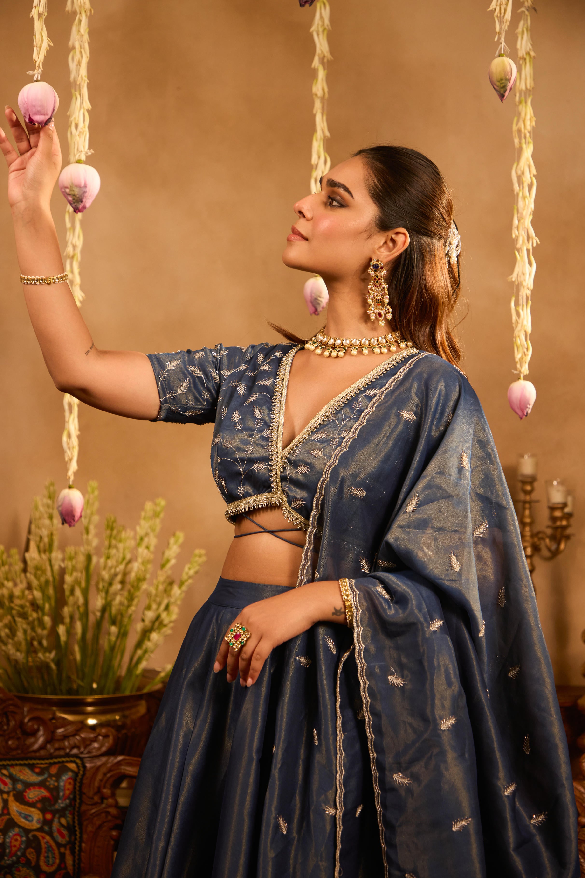 Mastaani Midnight Blue Signature Lehenga Set