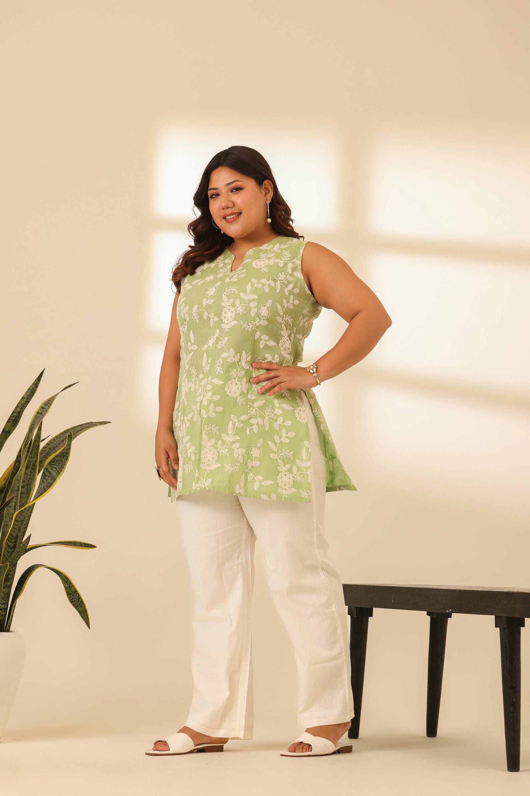 Rangrez Green Embroidered Kurta Set