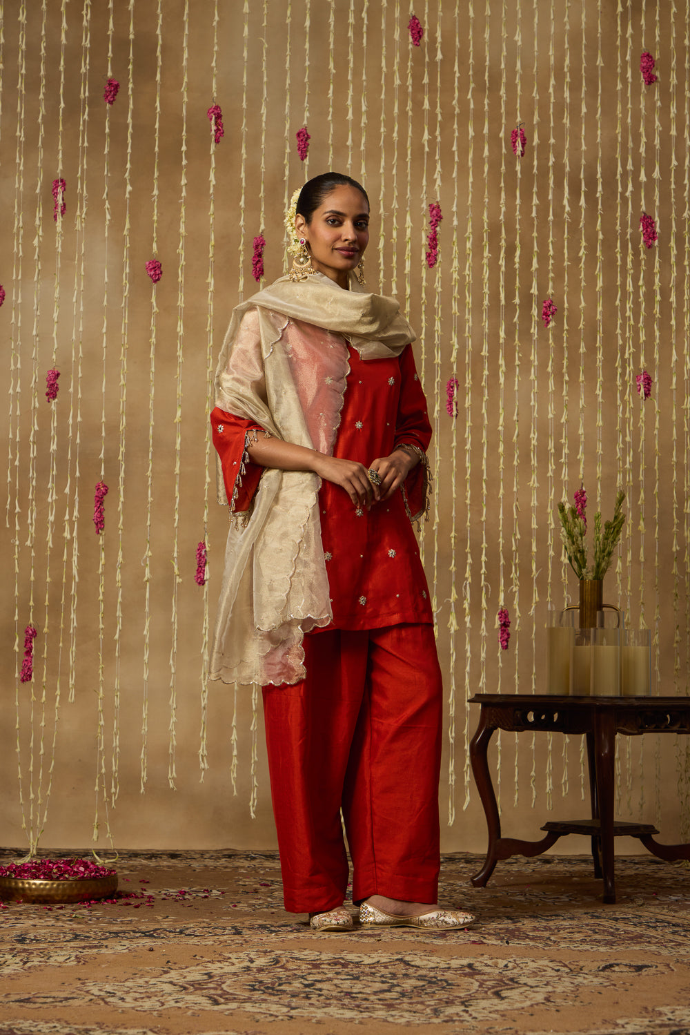 Jhoom Vermilion Farshi Set