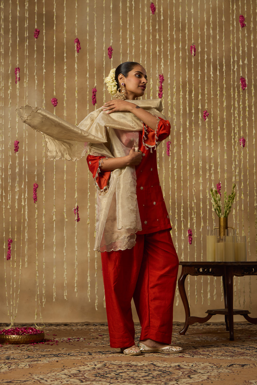 Jhoom Vermilion Farshi Set