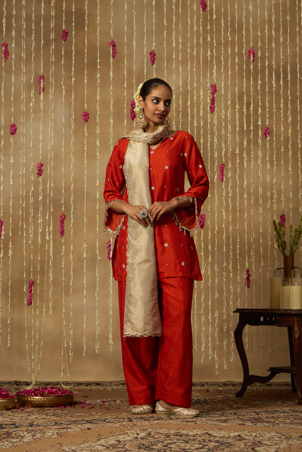 Jhoom Vermilion Farshi Set