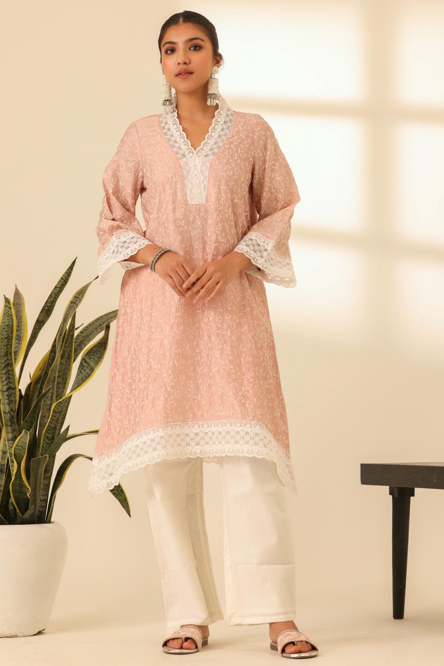 Rangrez Petal Pink Pakistani Kurta Set