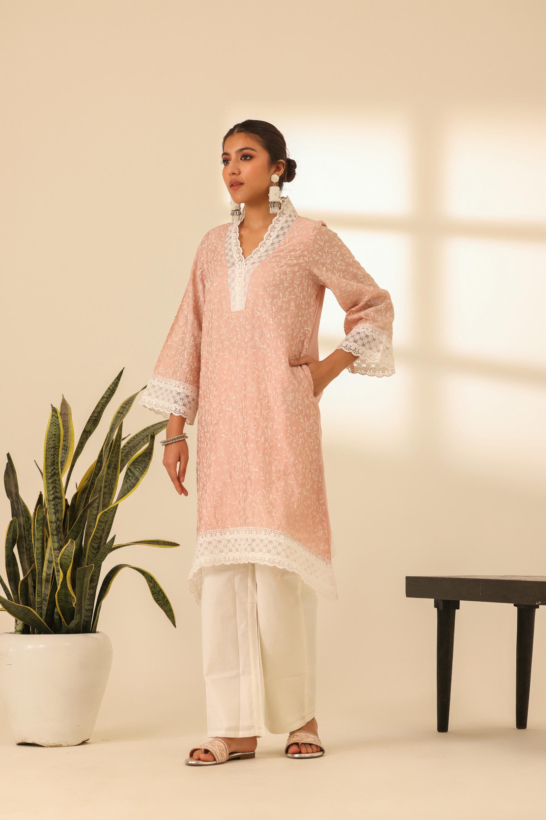 Rangrez Petal Pink Desi Tilt Kurta