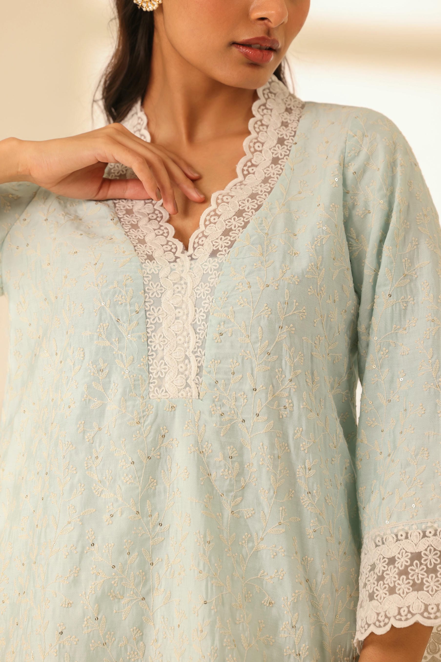 Rangrez Sky Kiss Desi Tilt Kurta Set