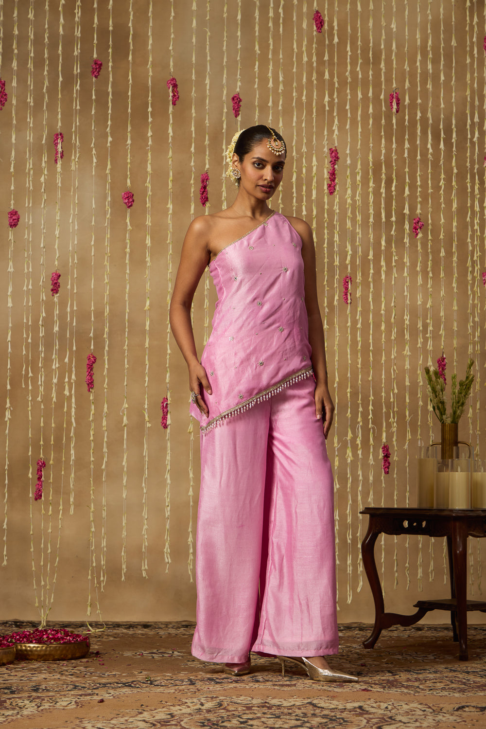 Jhoom Pink Pearl kurta Set