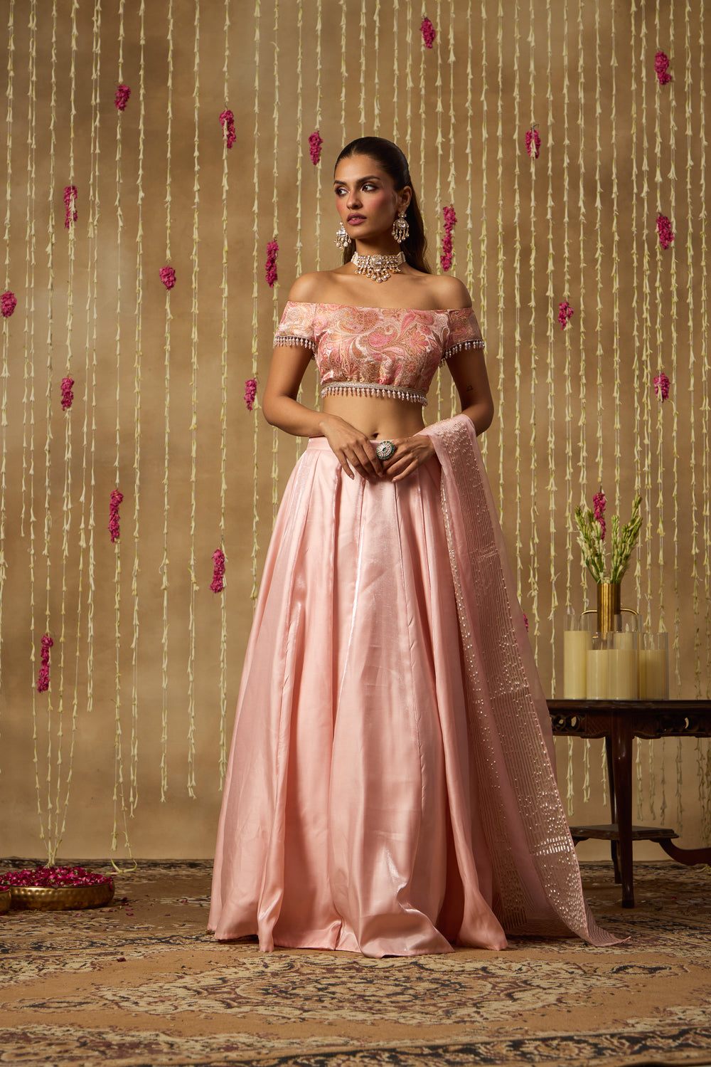 Jhoom Blush Mosaic Lehenga Set