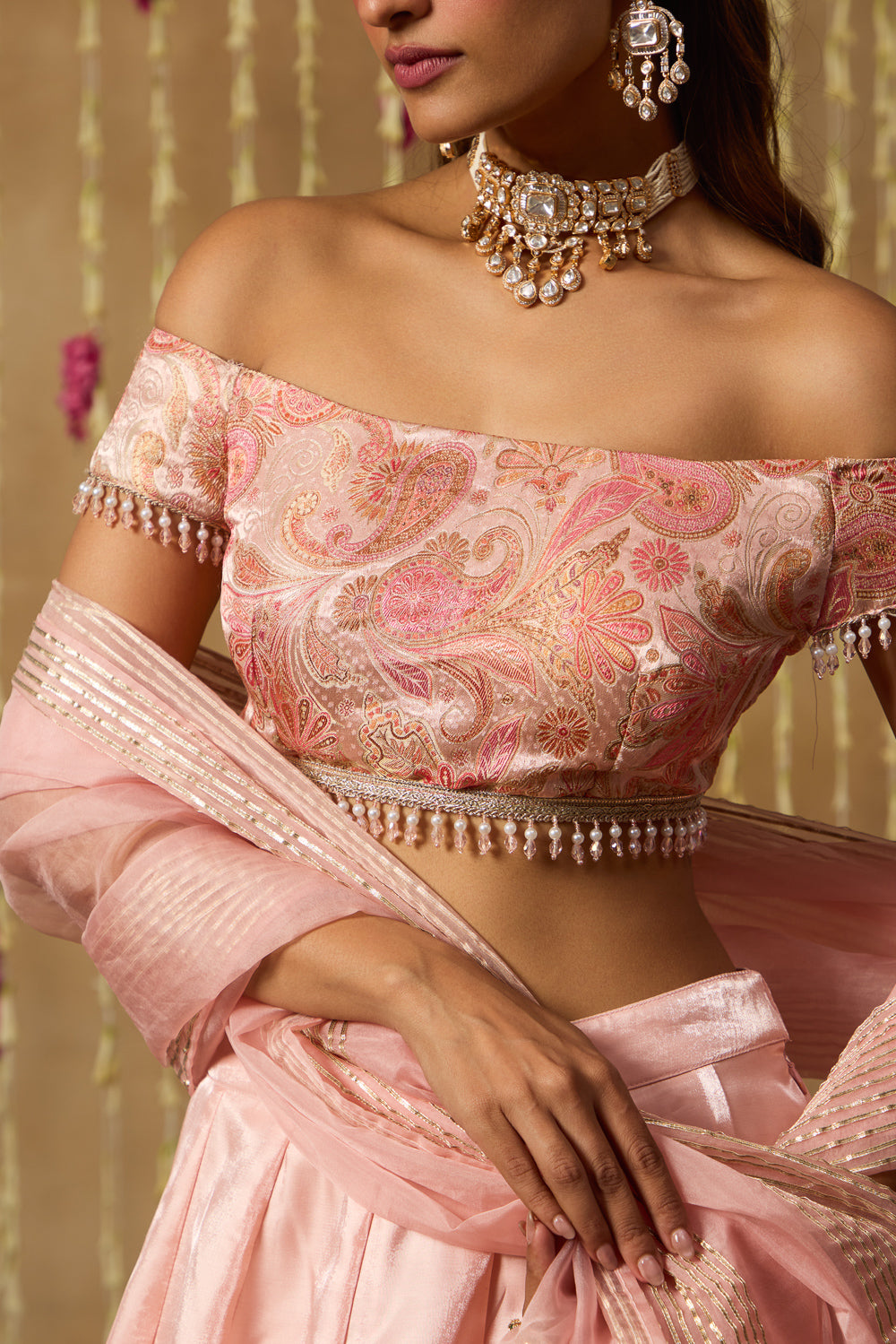 Jhoom Blush Mosaic Lehenga Set