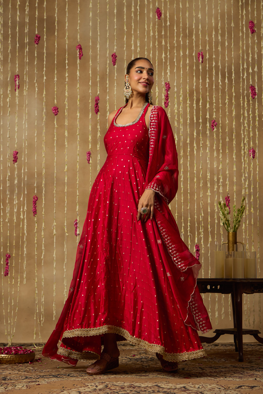 Jhoom Ruby Jewel Anarkali Set