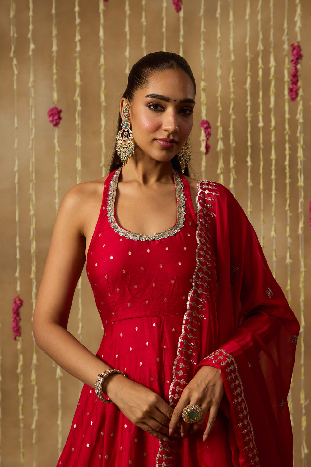 Jhoom Ruby Jewel Anarkali Set