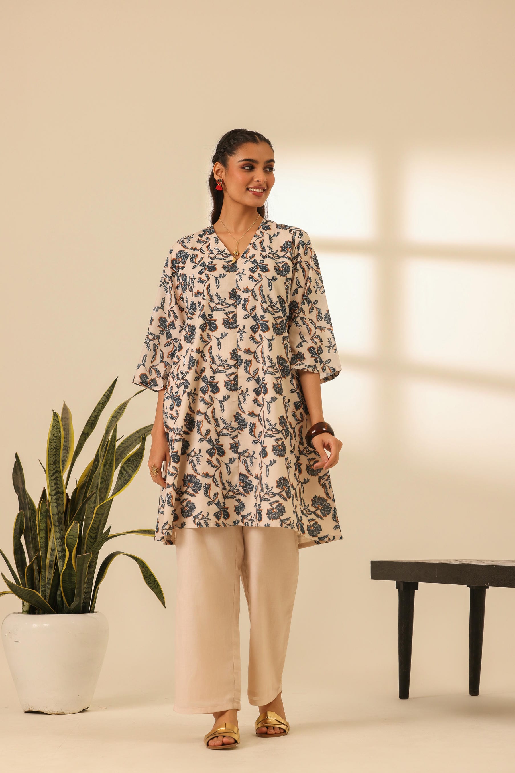 Rangrez Maple Dust A Line Kurta