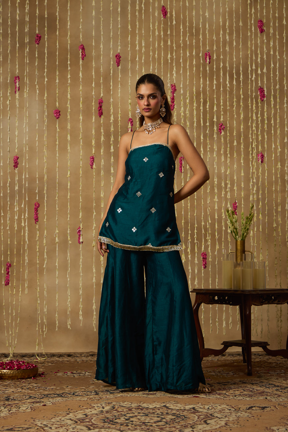 Jhoom Emerald Mirror Kurta Set