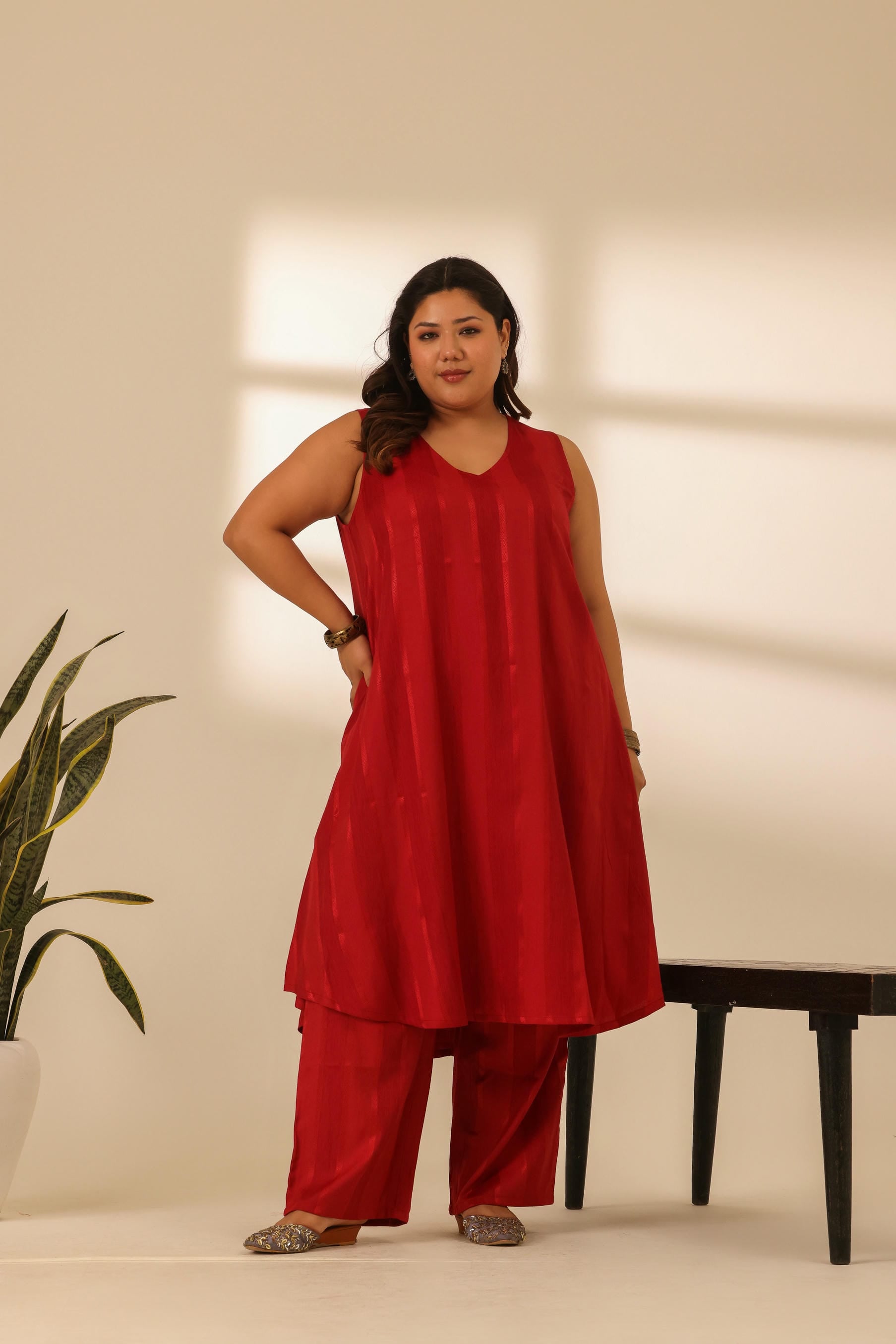 Rangrez Statement Red Kurta Set