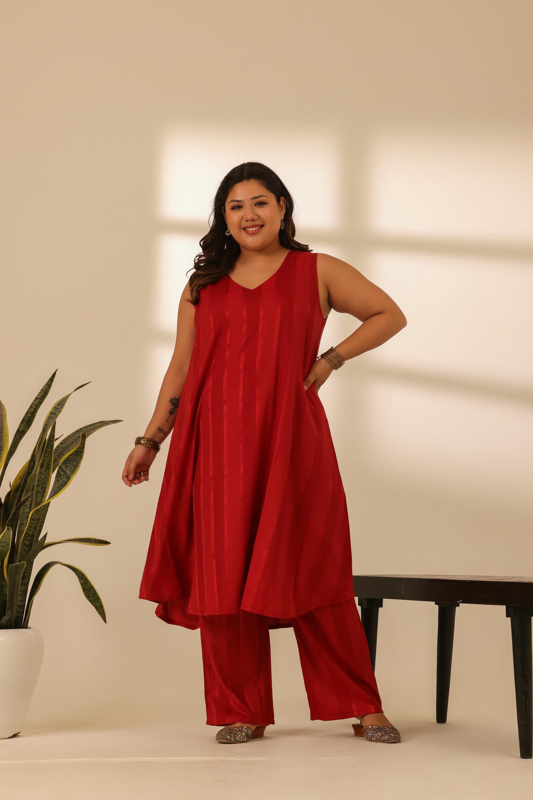 Rangrez Statement Red Kurta Set