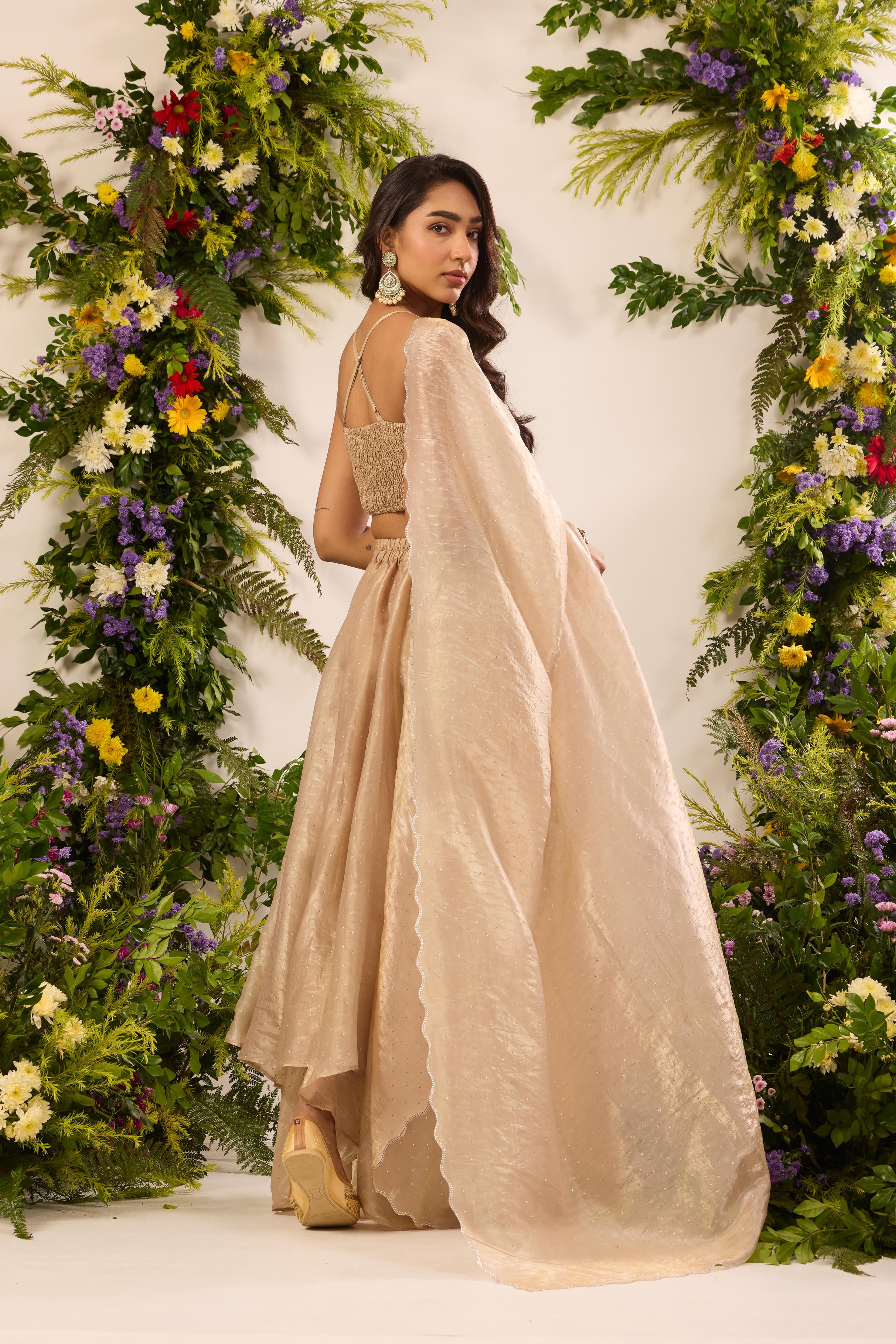 Mastaani Champagne Mist Lehenga Set