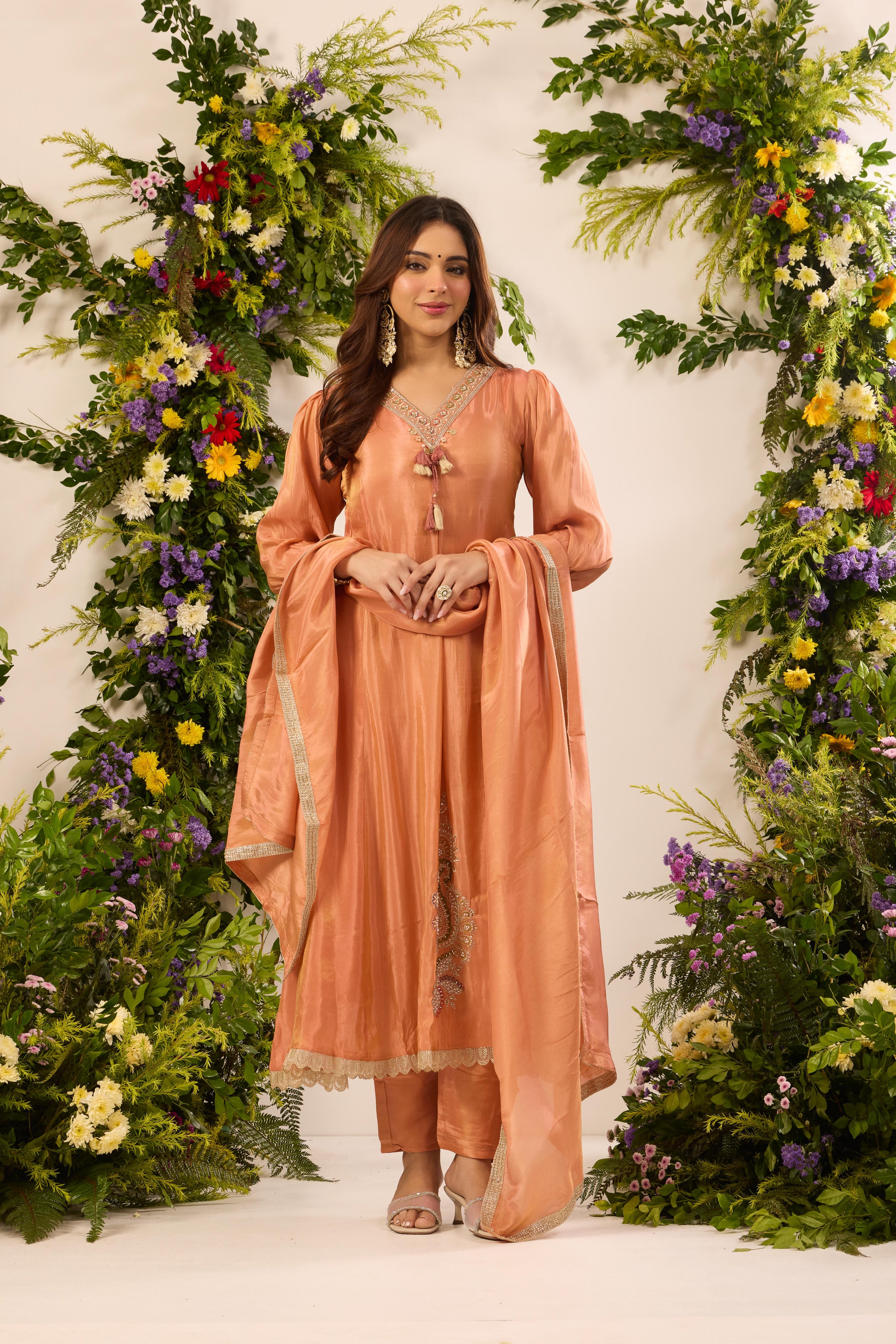 Mastaani Saffron Aura Anarkali Set