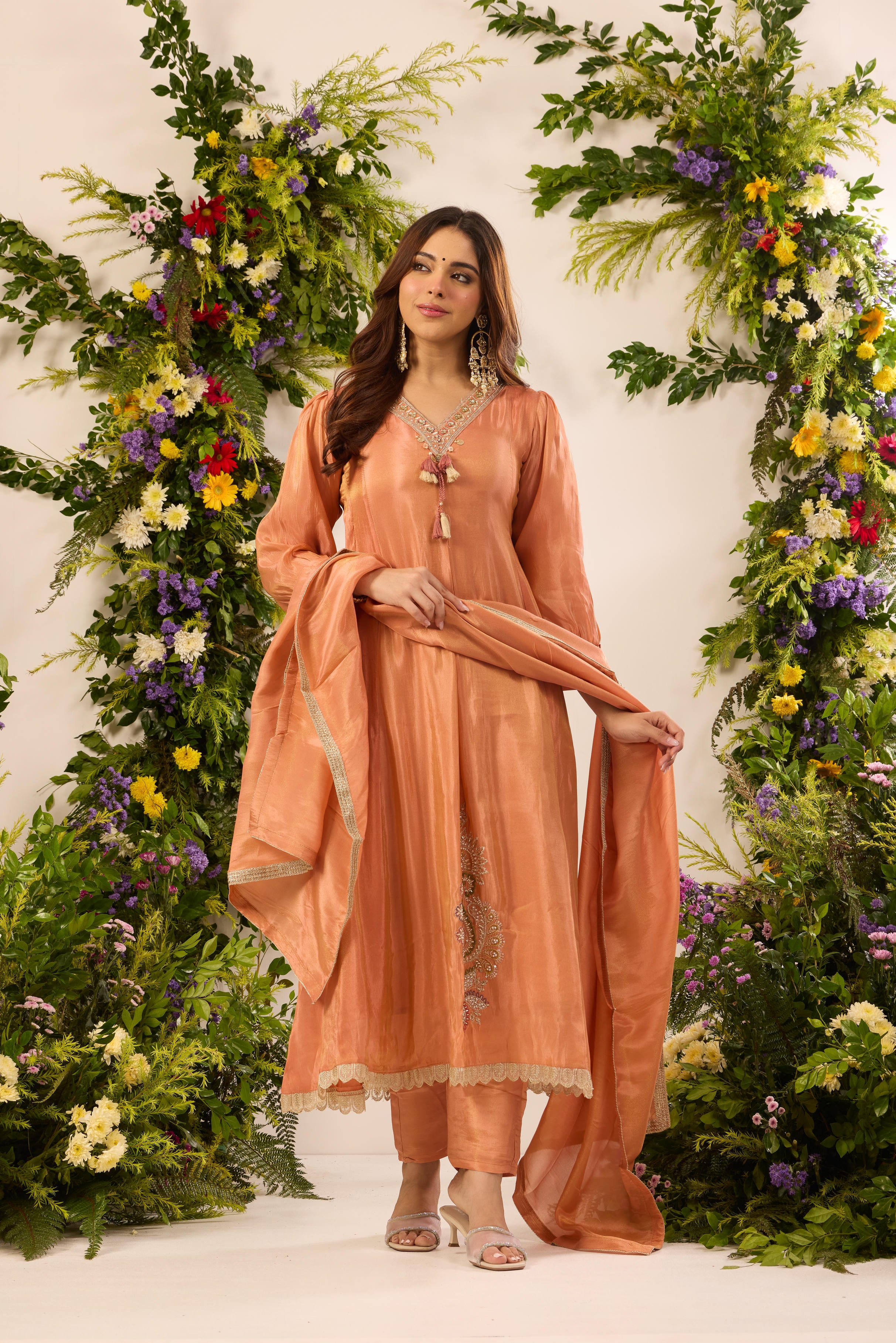 Mastaani Saffron Aura Anarkali Set
