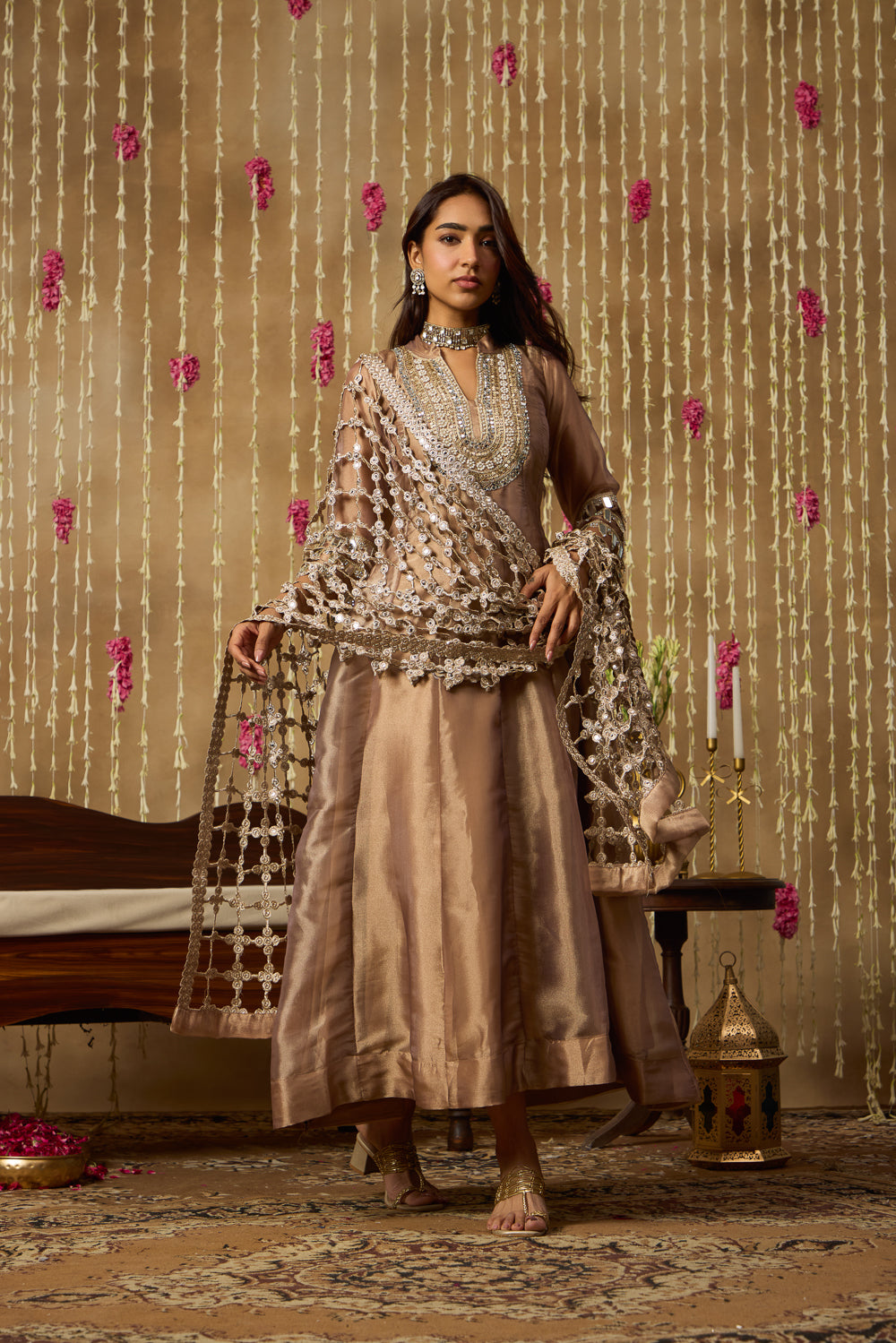Jhoom Shimmer Mirror Anarkali Set