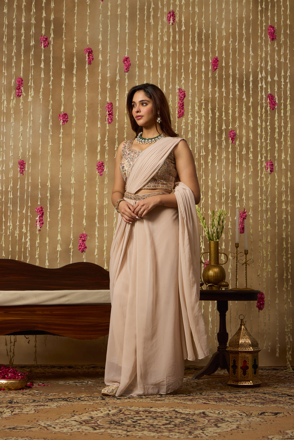 Jhoom Sandstone Saree Set