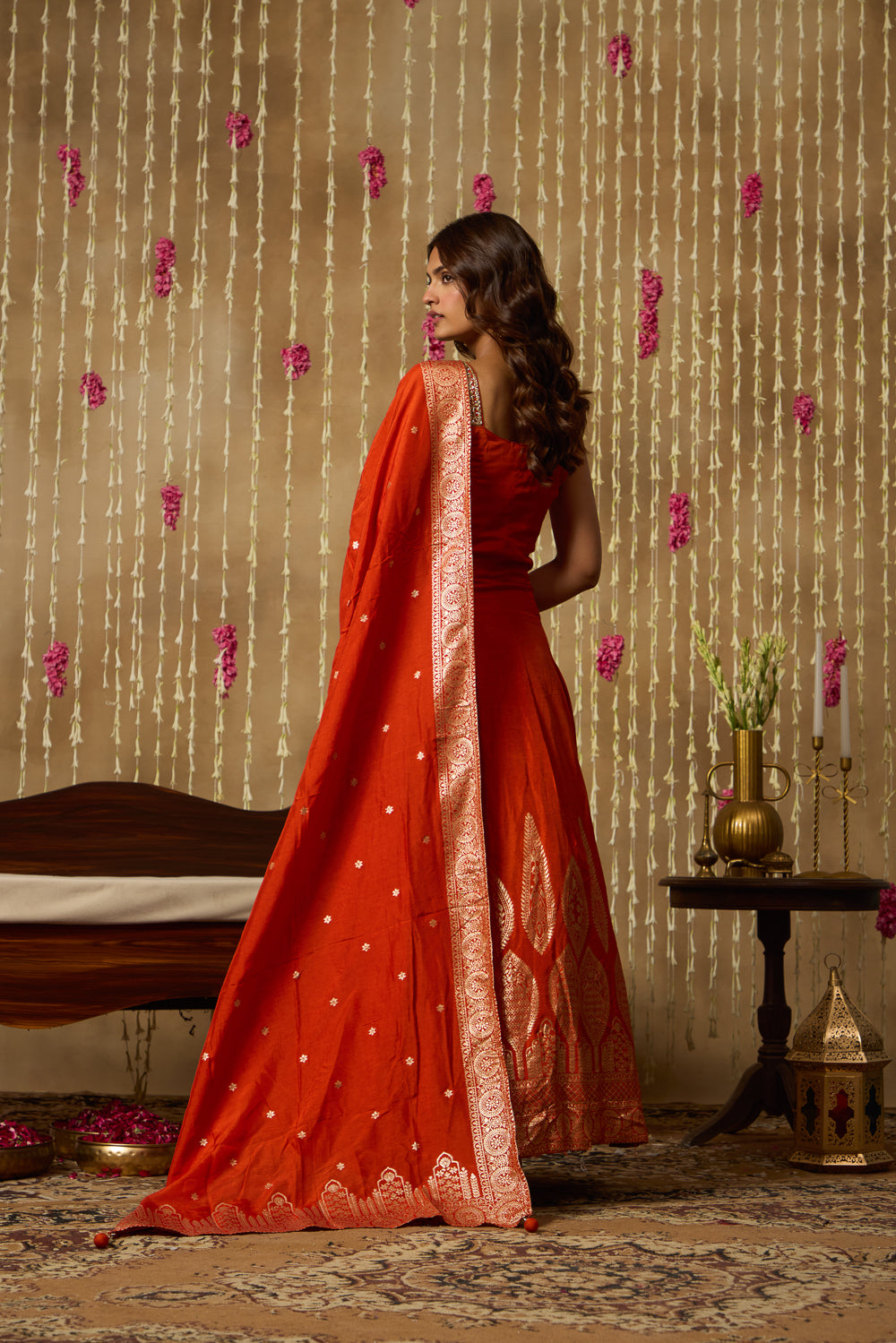 Jhoom Sunset Zari Anarkali Set