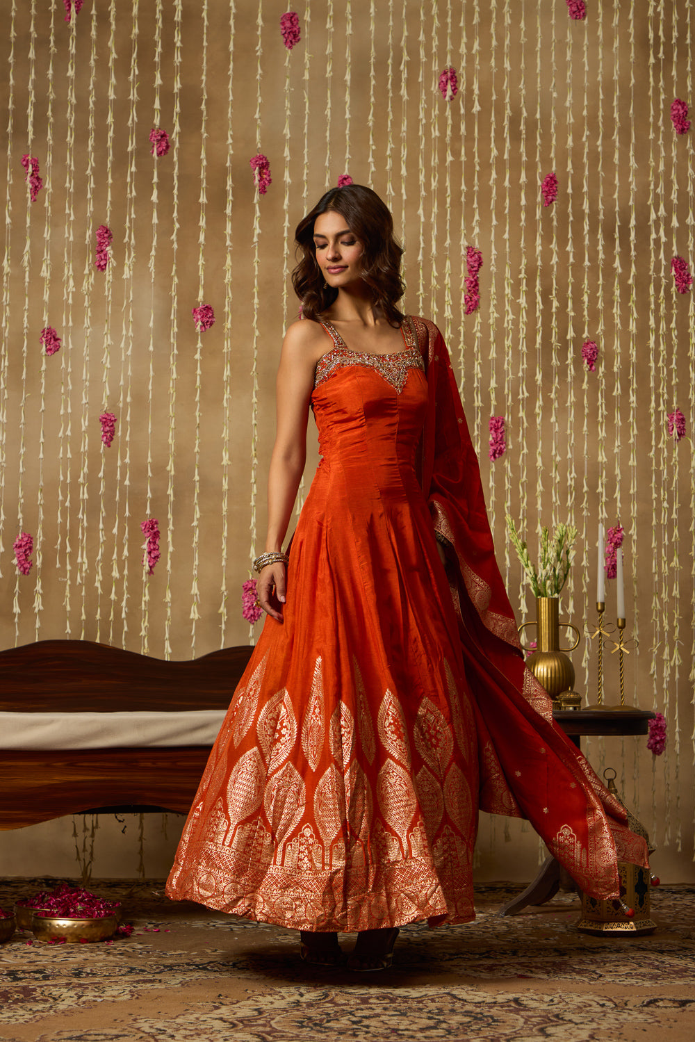 Jhoom Sunset Zari Anarkali Set