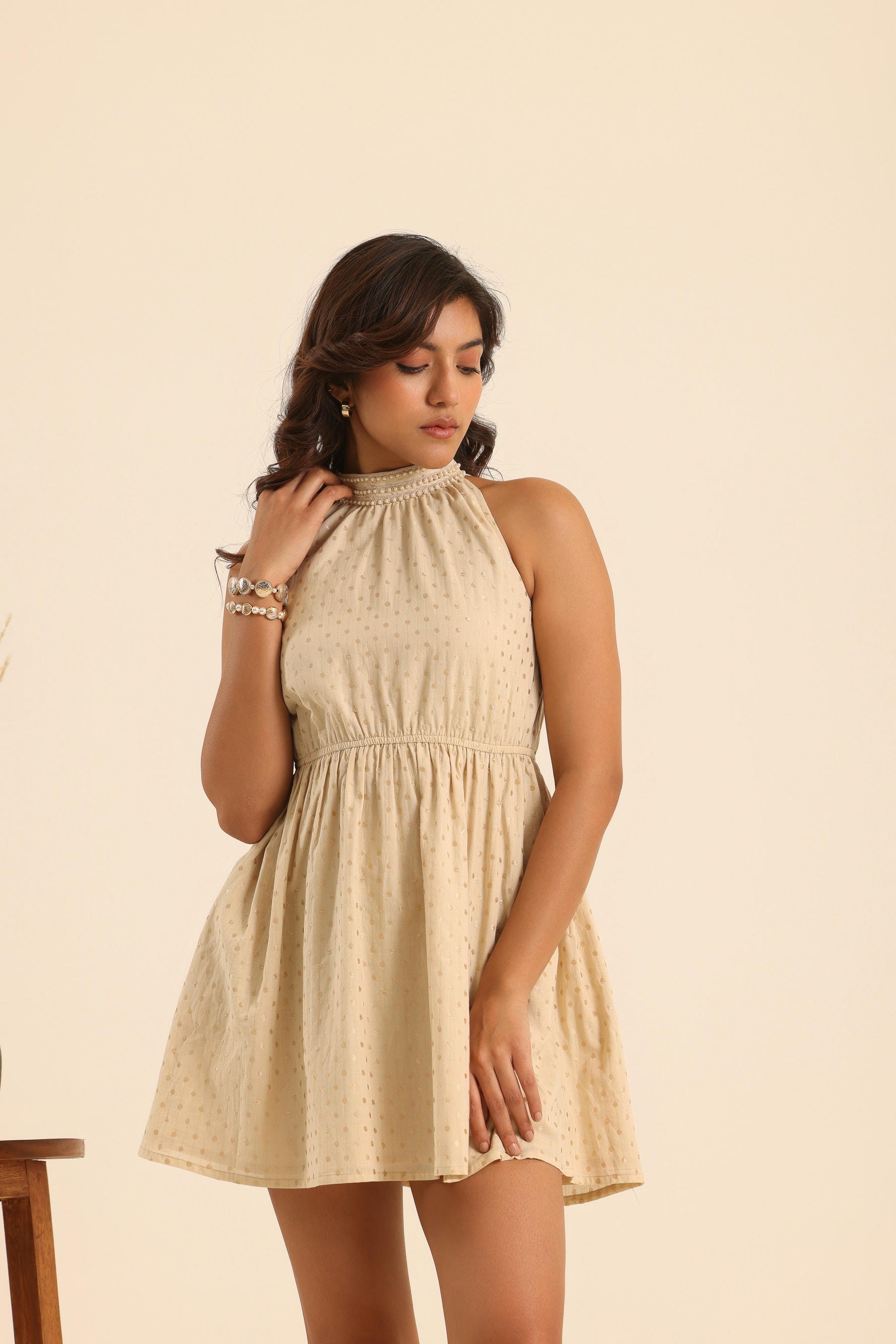 Rangrez Golden Glimmer Short Dress
