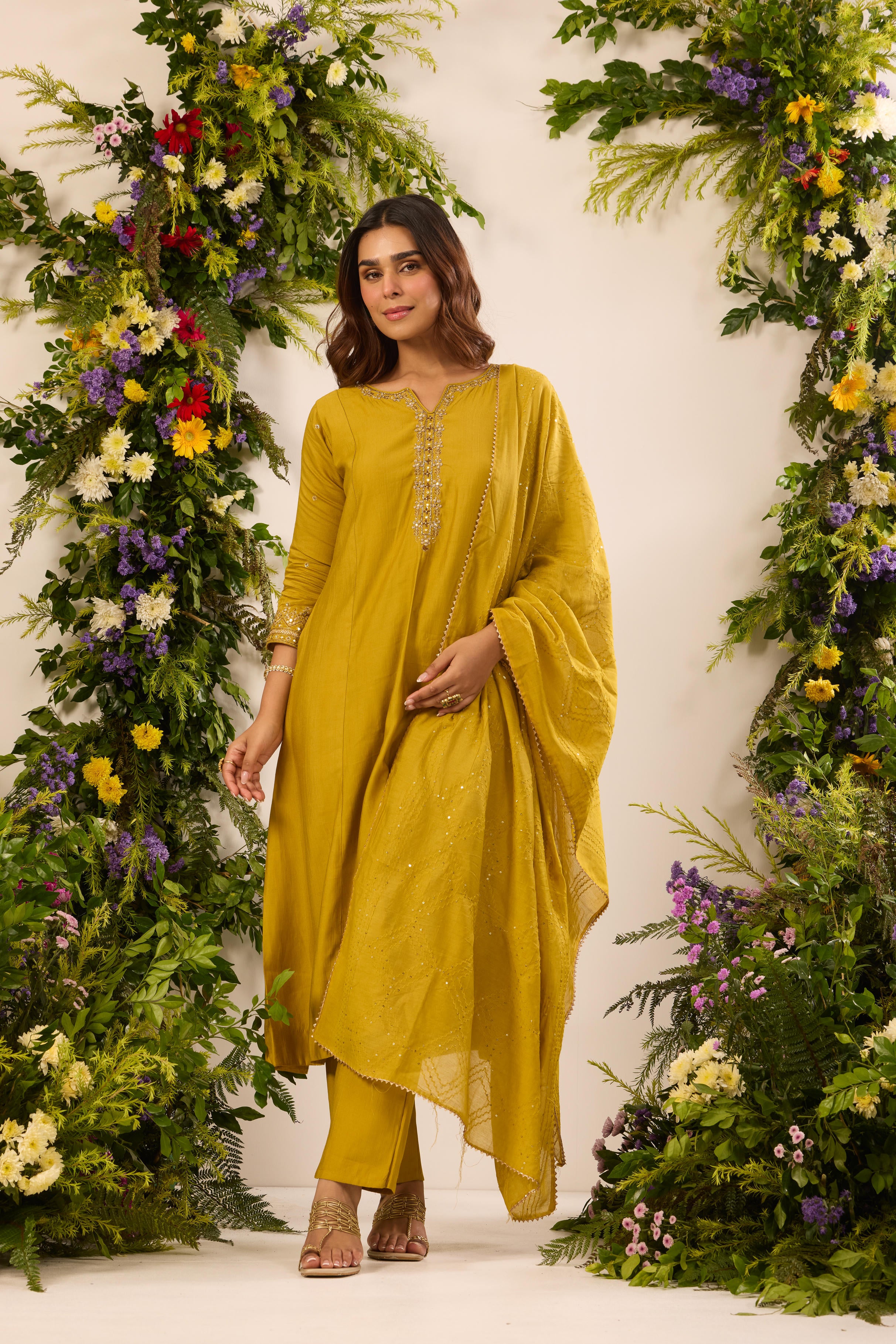 Mastaani Lime Royale Anarkali Set