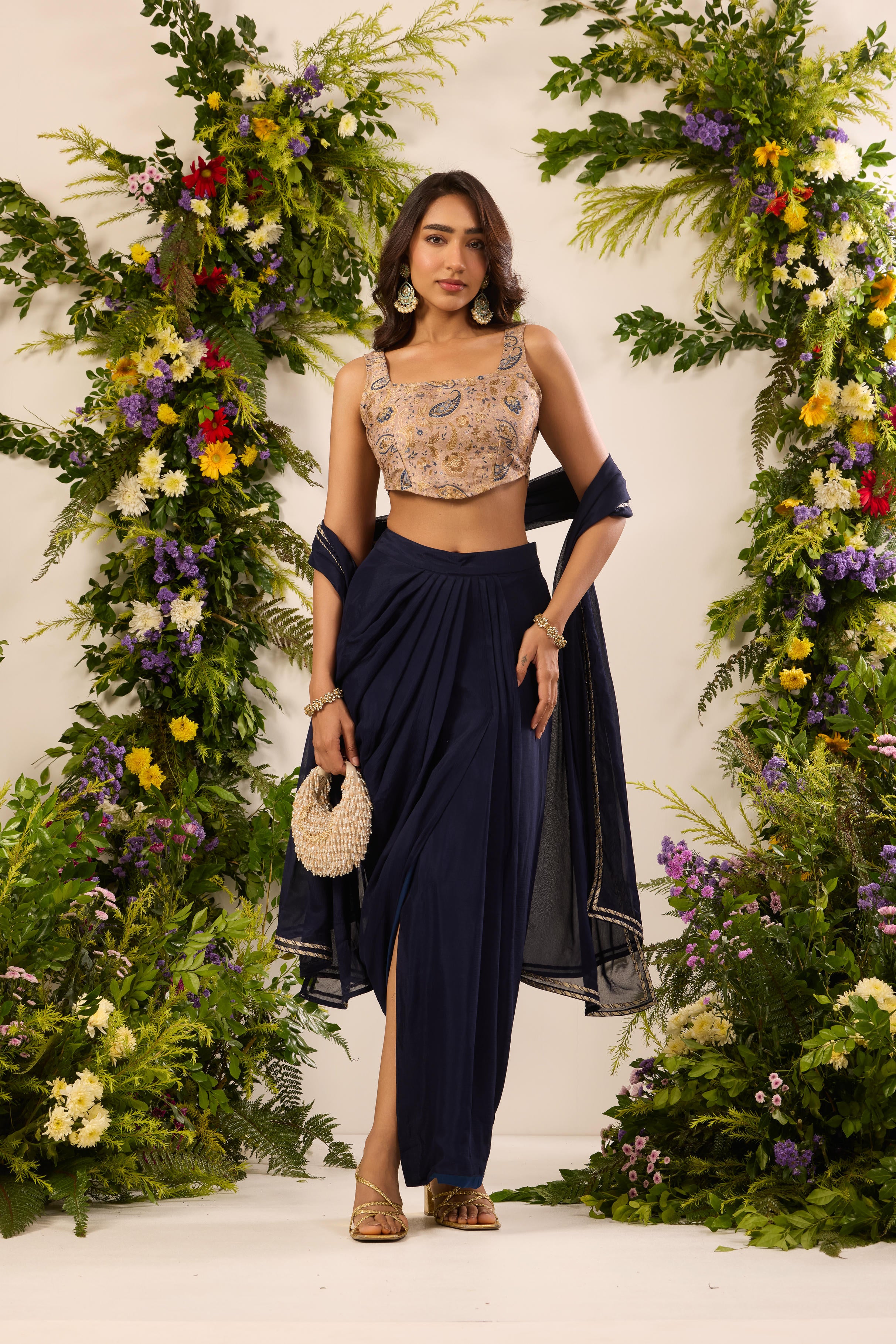 Mastaani Midnight Navy Drape Set