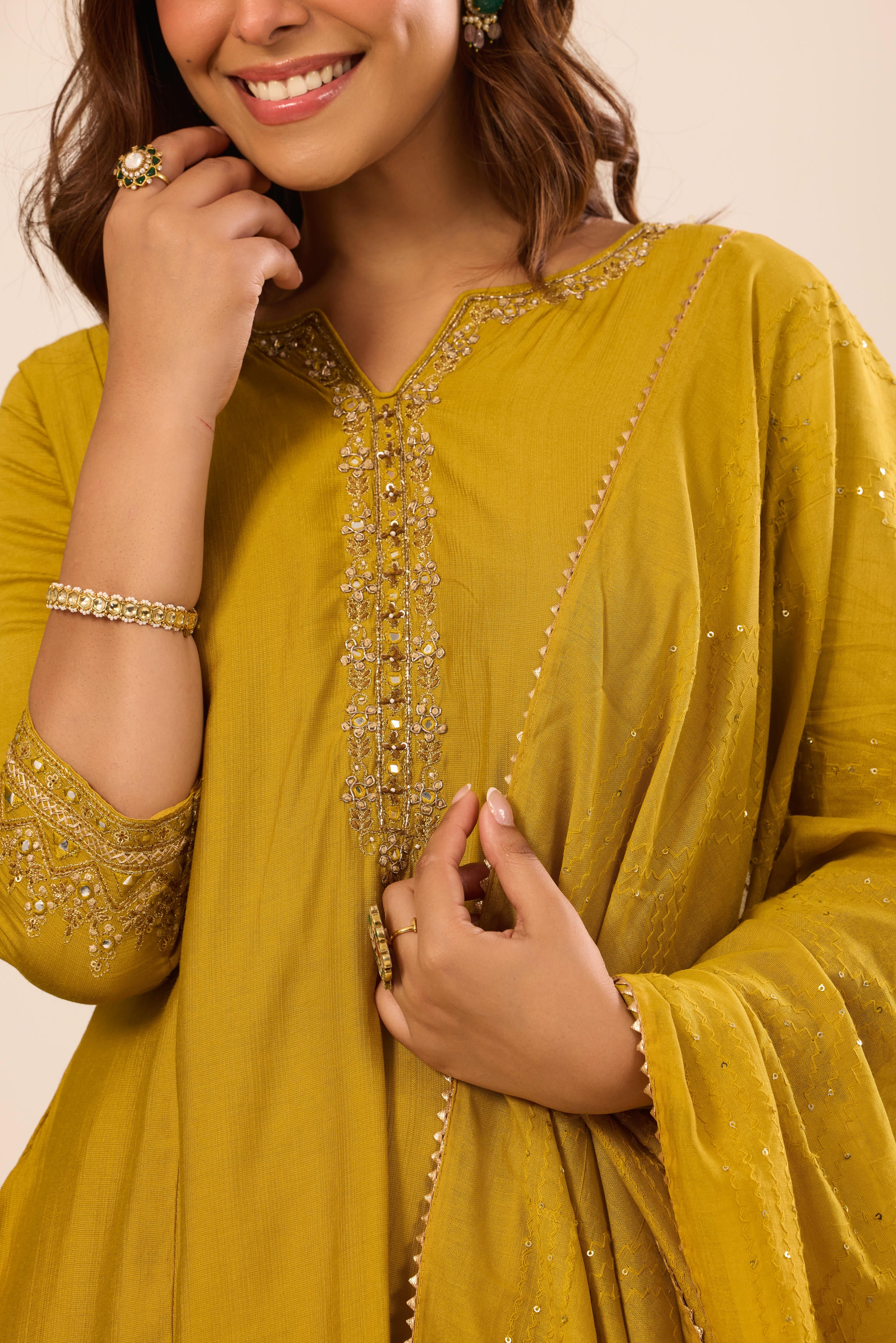 Mastaani Lime Royale Anarkali Set