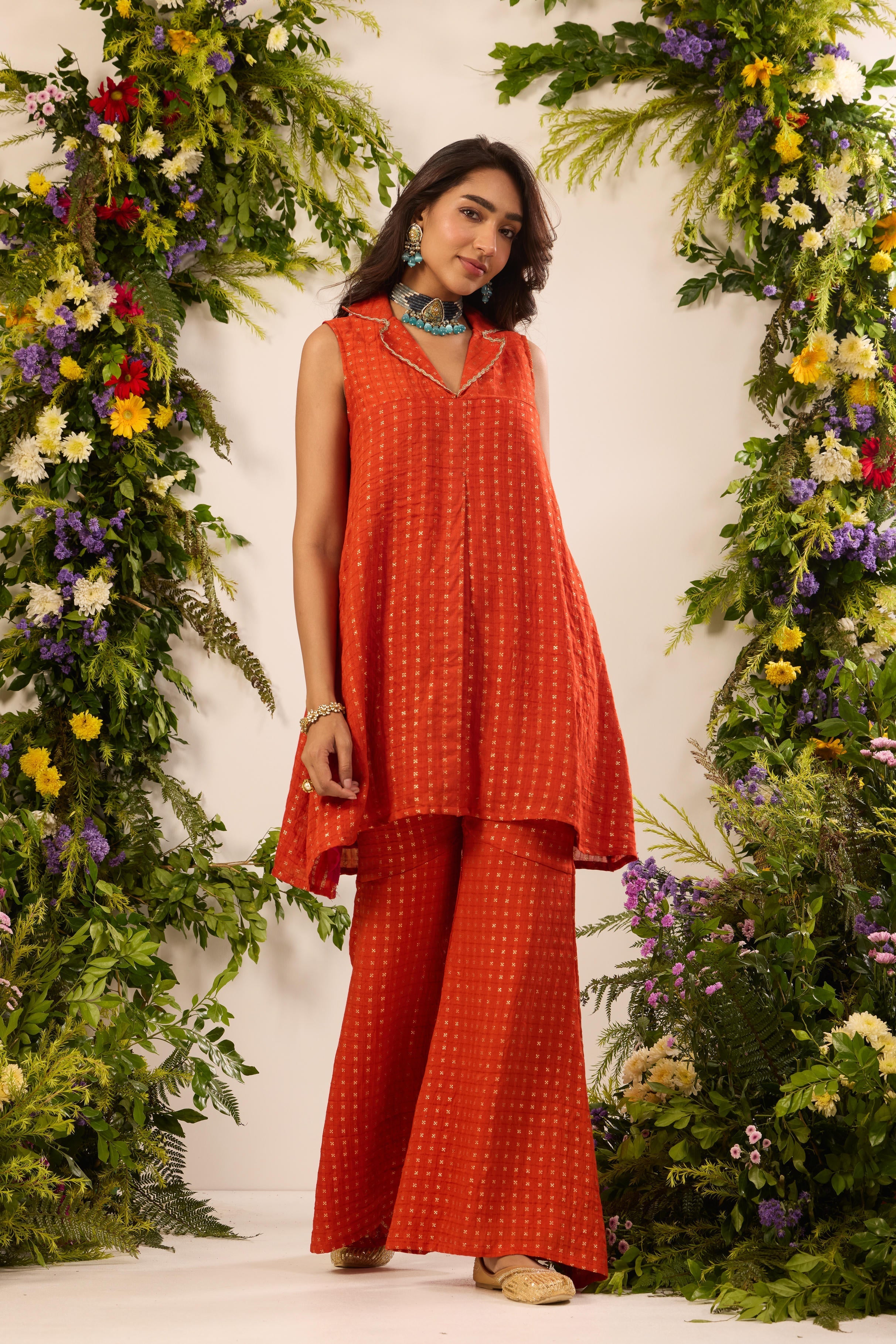 Mastaani Sunset Rust Co-ord Set