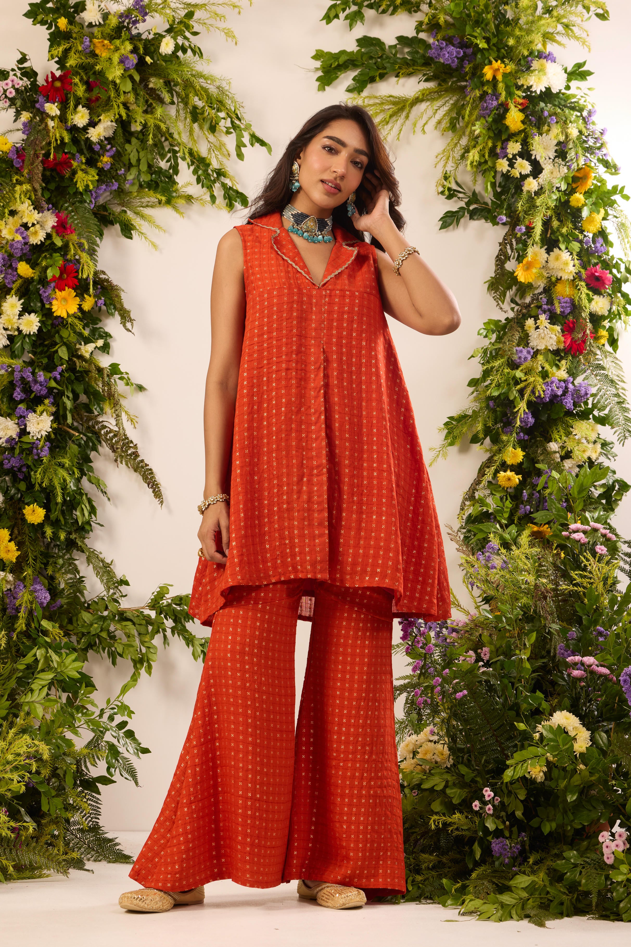 Mastaani Sunset Rust Co-ord Set
