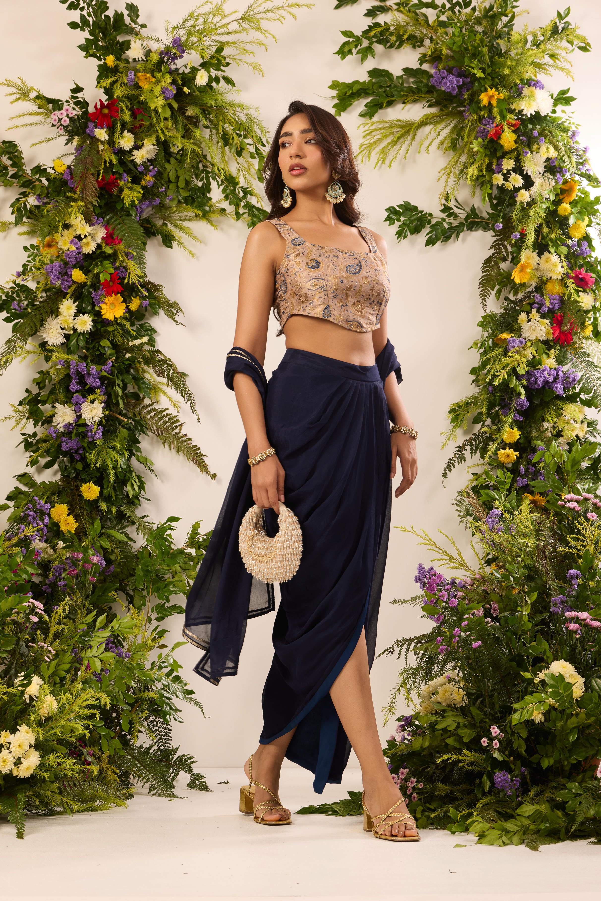 Mastaani Midnight Navy Drape Set