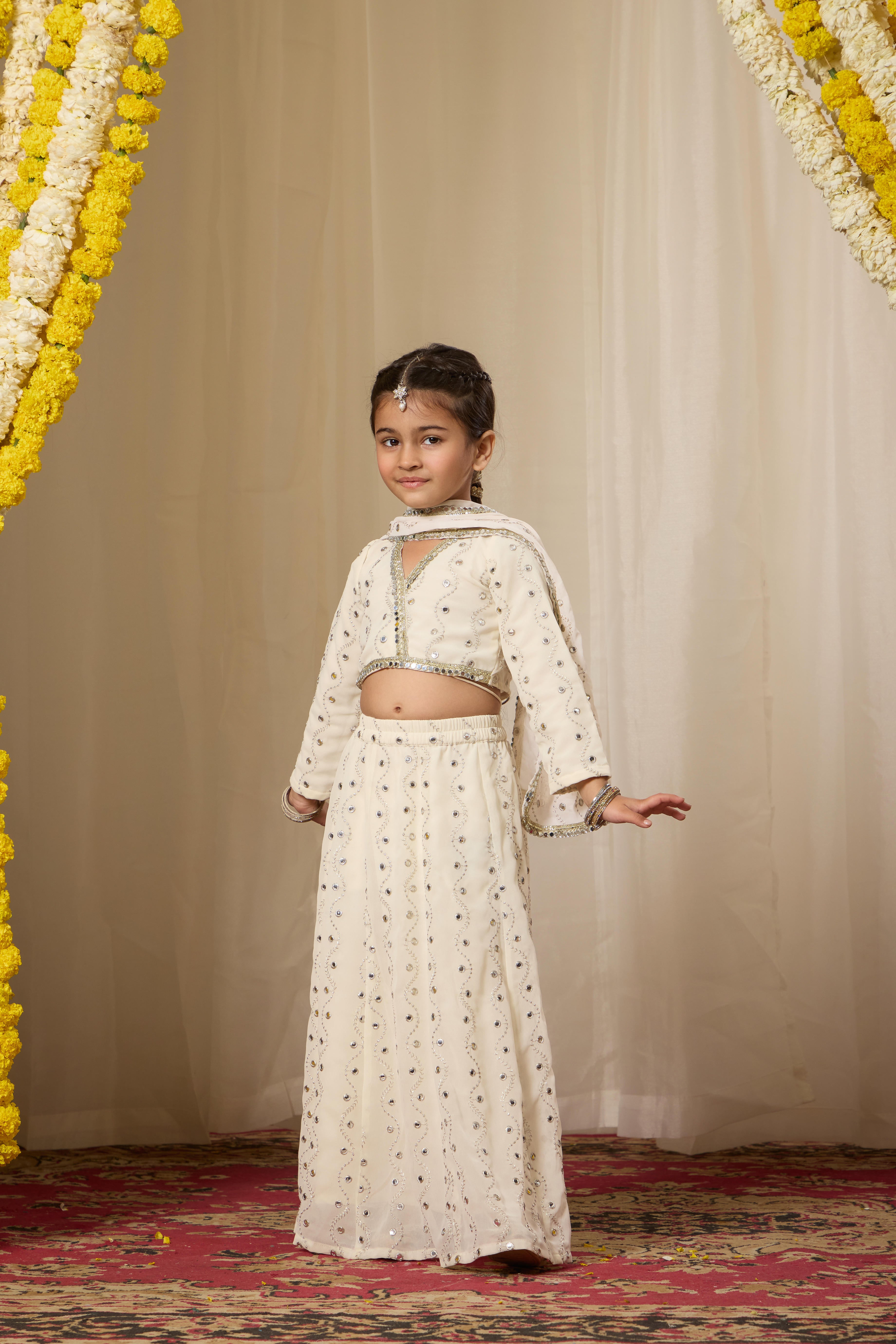 Alaya Kids Astoria Mirror Work Lehenga Set