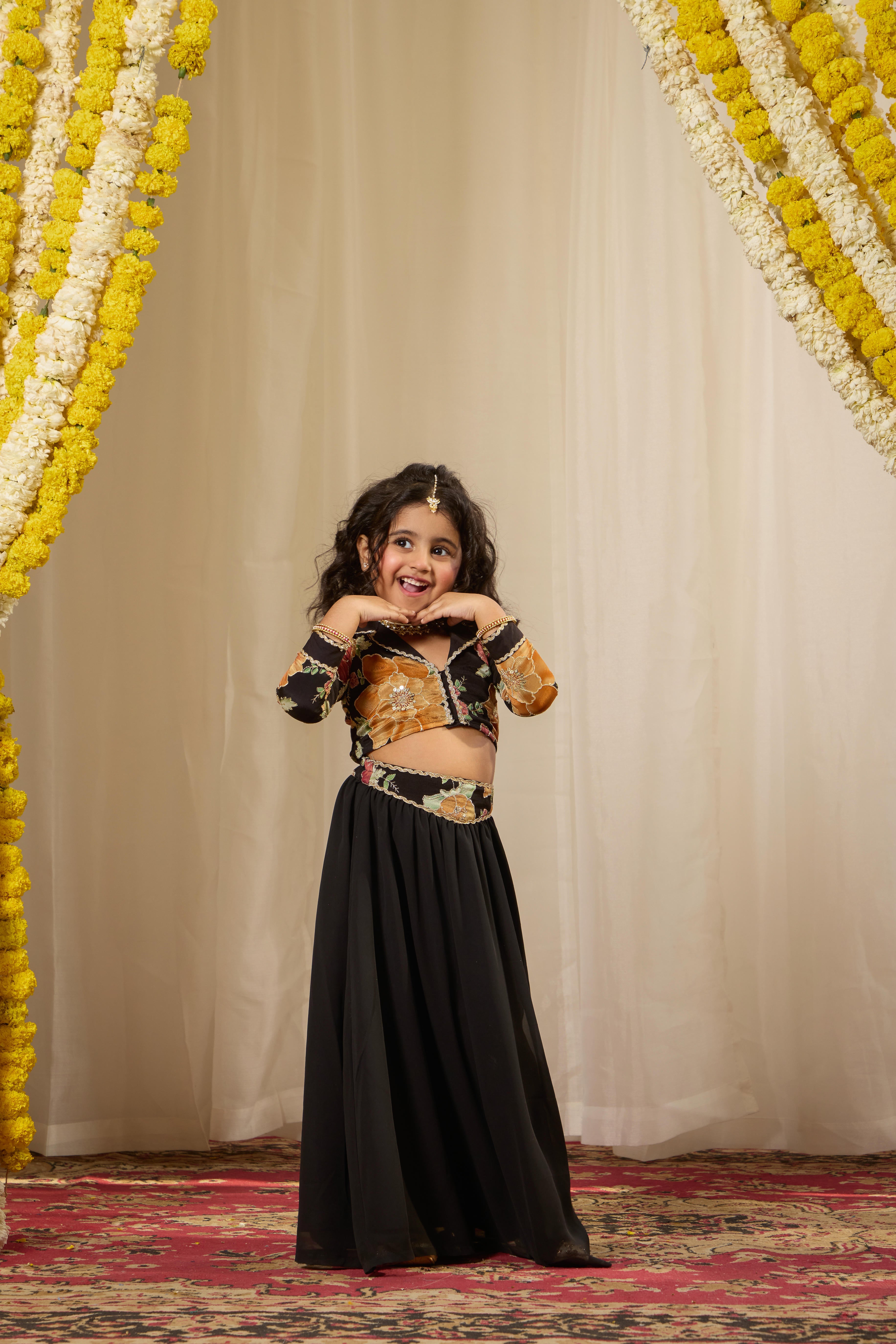 Alaya Kids Midnight Muse Lehenga Set