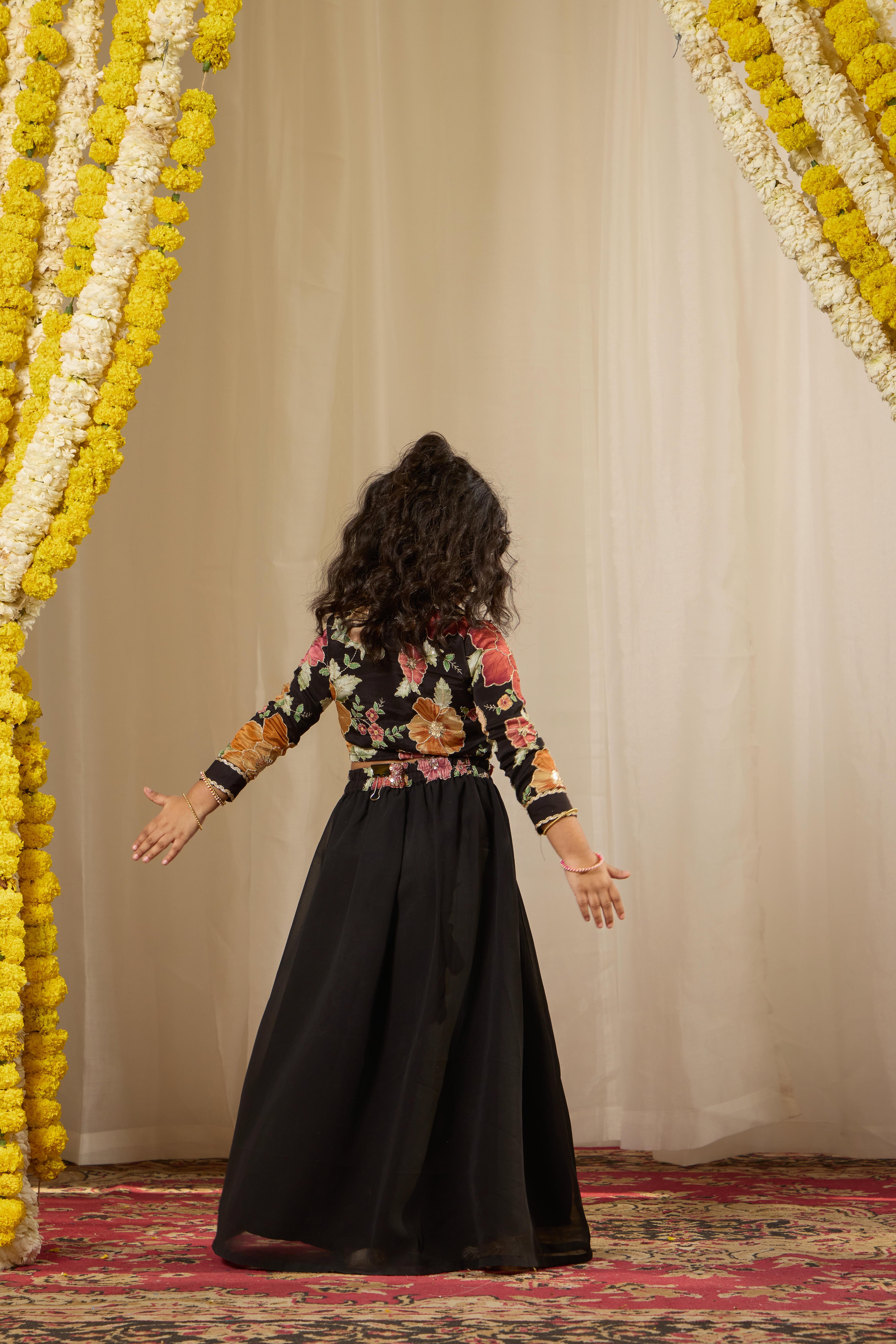 Alaya Kids Midnight Muse Lehenga Set