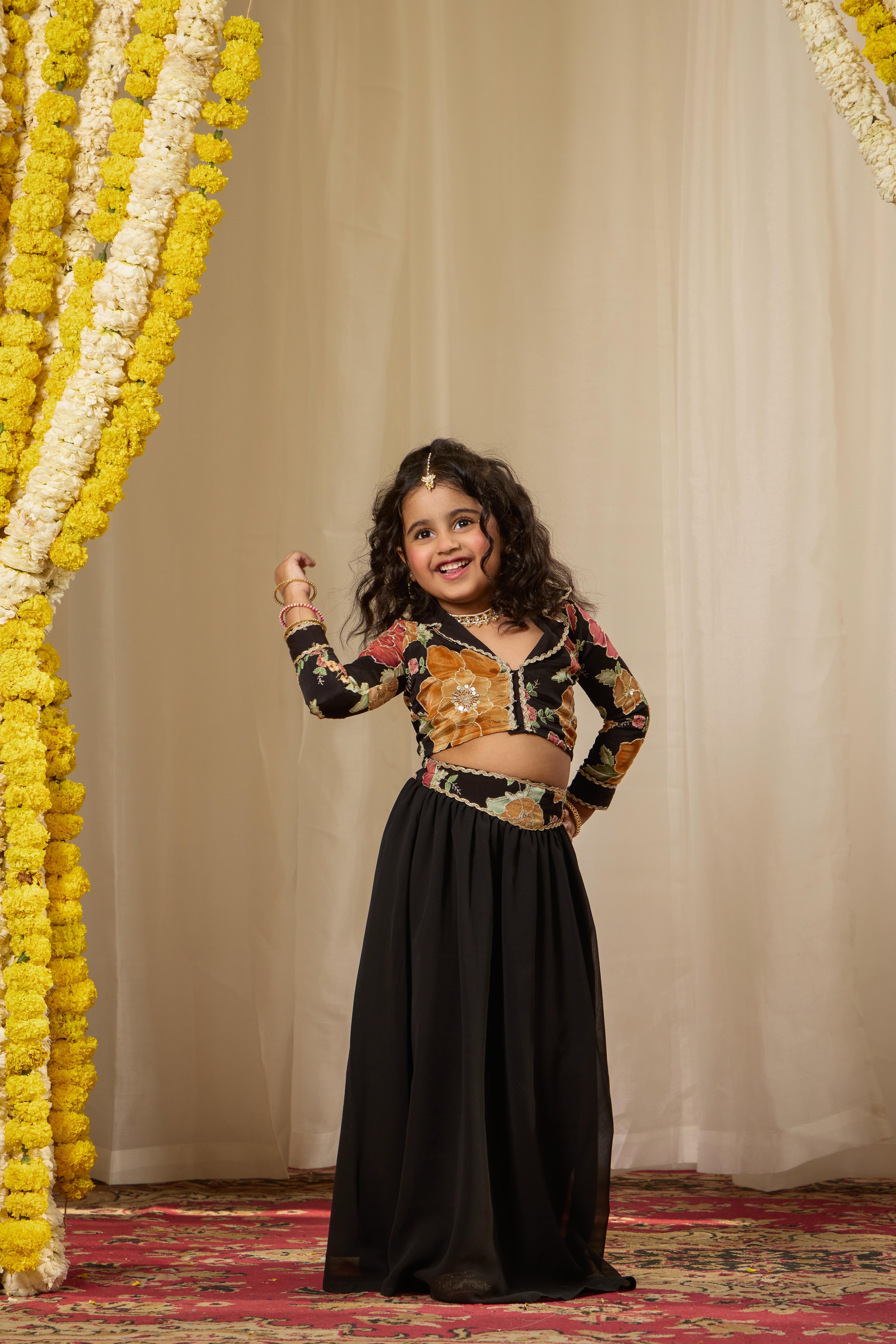 Alaya Kids Midnight Muse Lehenga Set