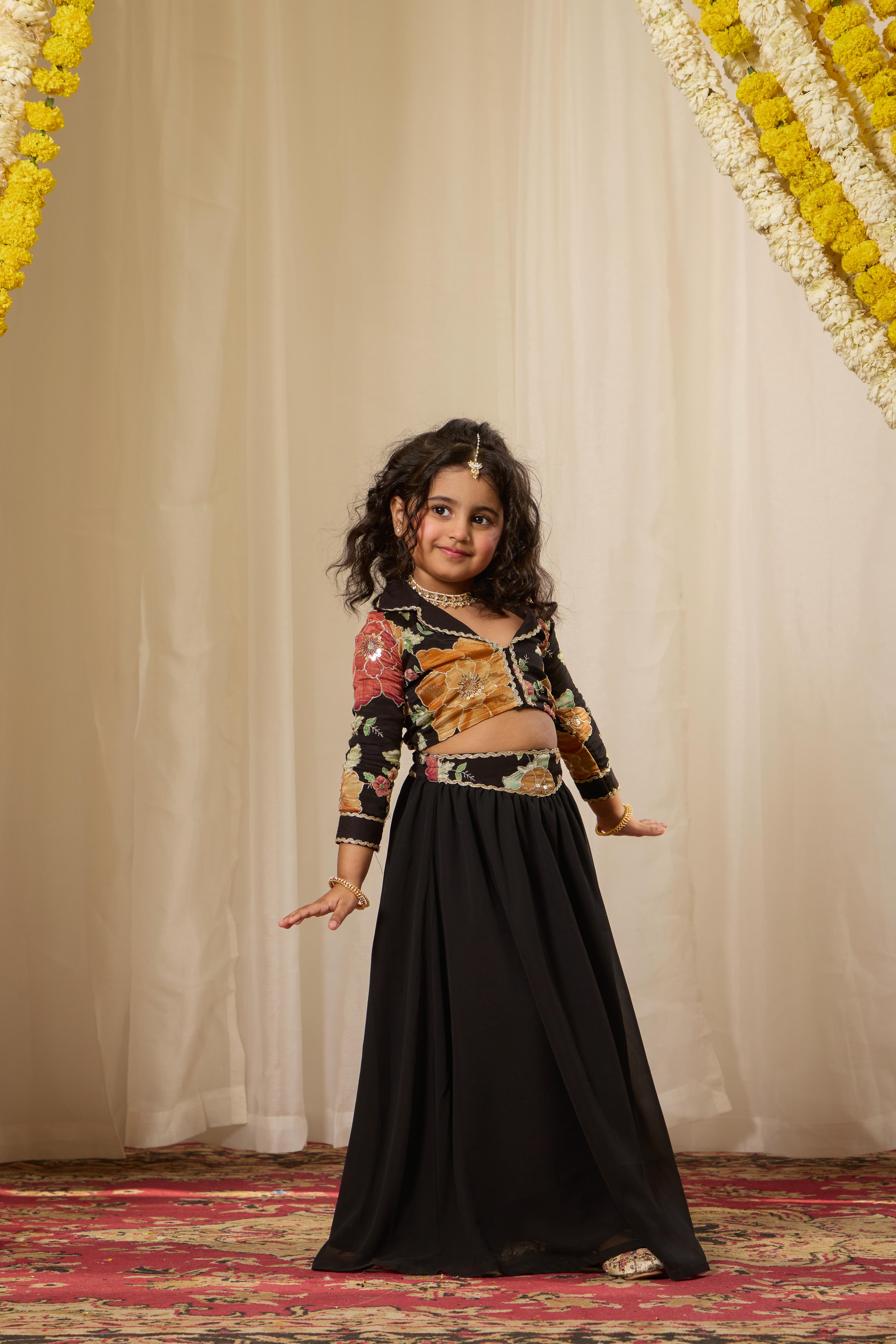 Alaya Kids Midnight Muse Lehenga Set