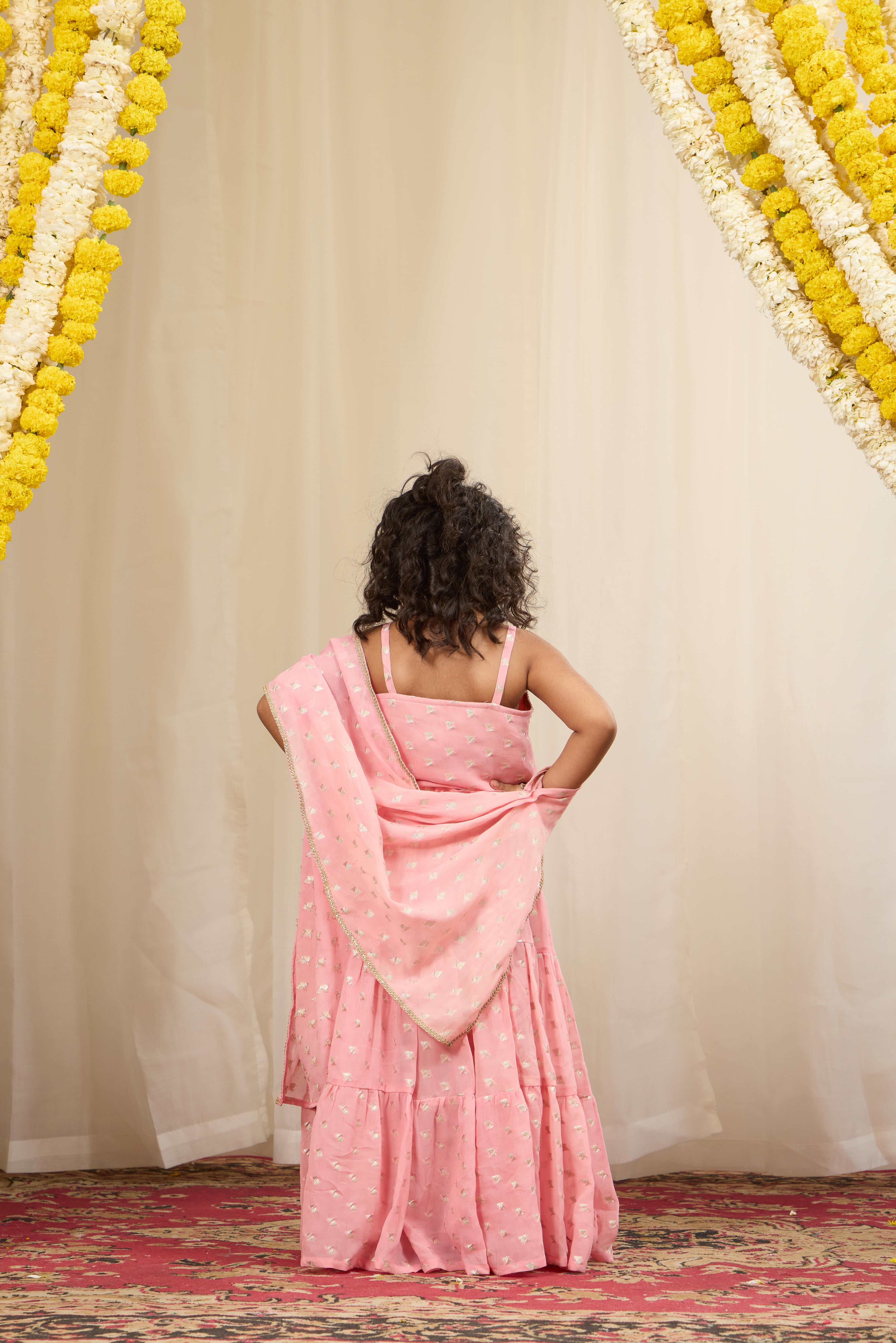 Alaya Kids Candy Pink Lehenga Set