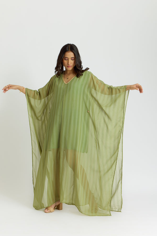 Alaya Cairo Matcha Green Kaftan Dress