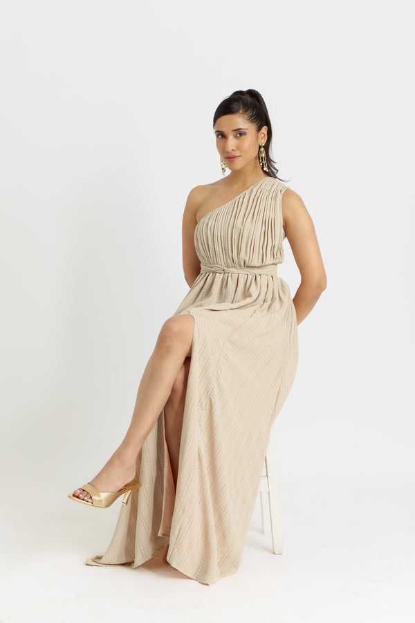 Alaya Cairo Soft Glam On Shoulder Dress