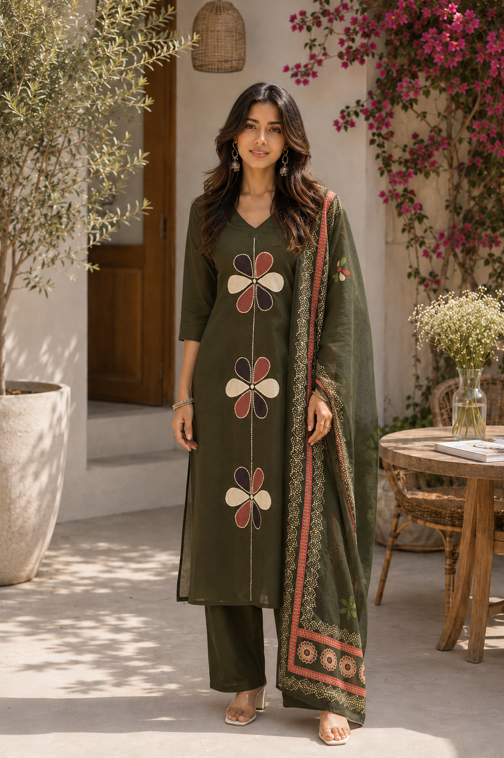 Alaya Select Forest Green Kurta Set 2