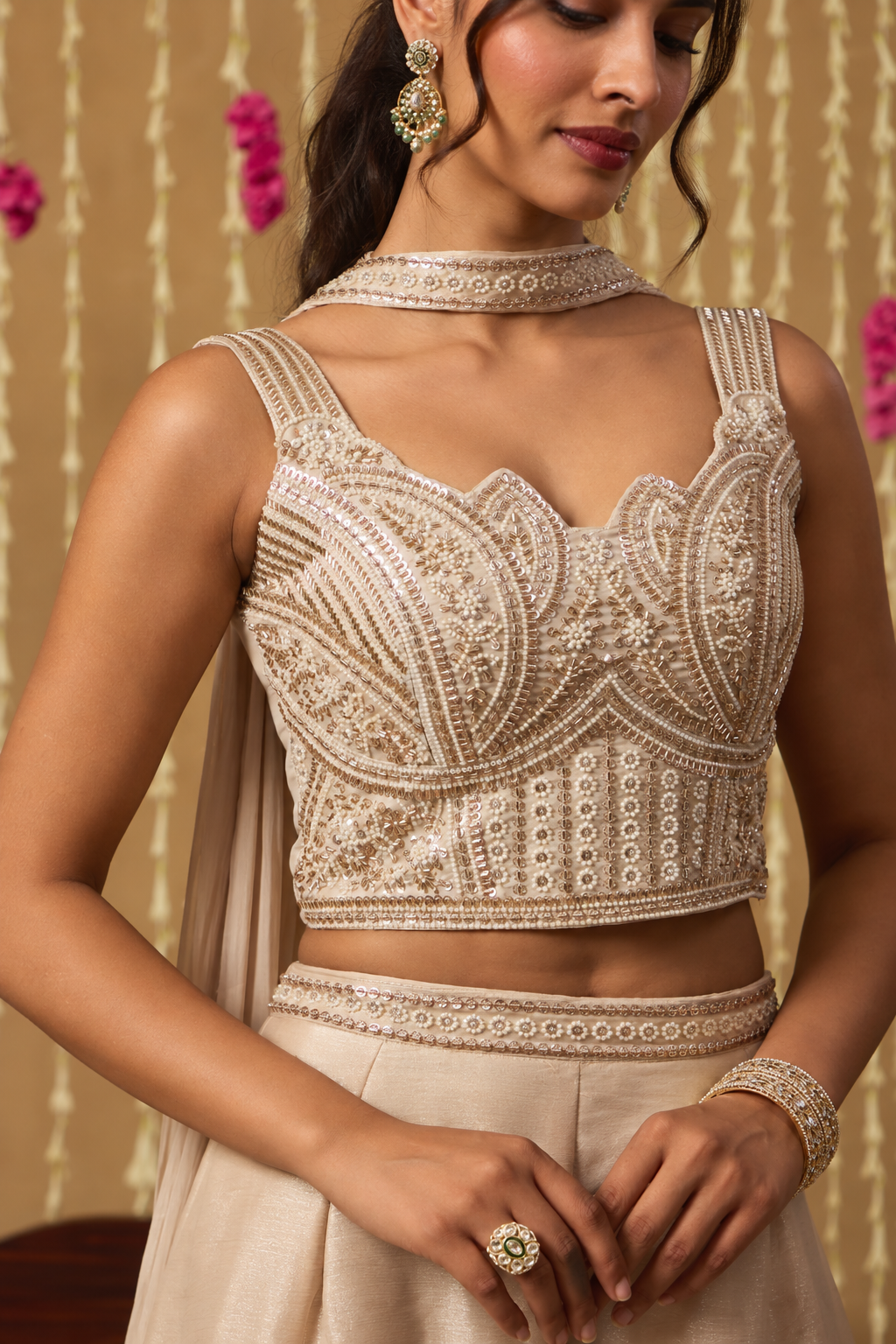 Jhoom Champagne Sequin Fusion Set