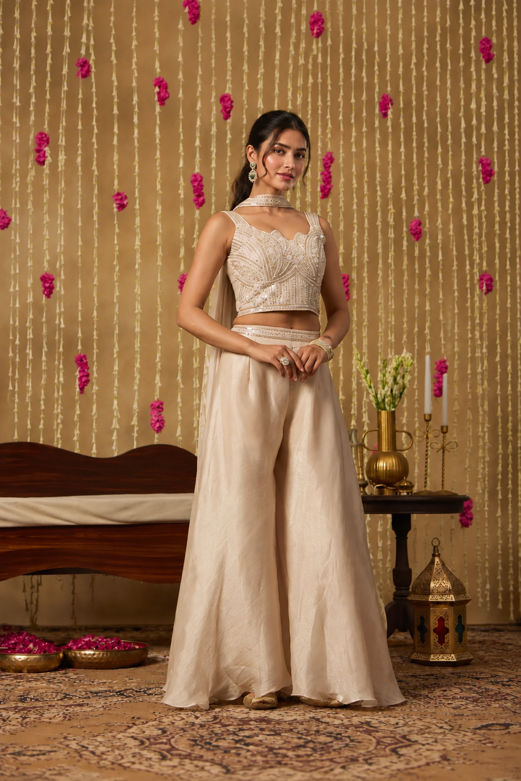 Jhoom Champagne Sequin Fusion Set