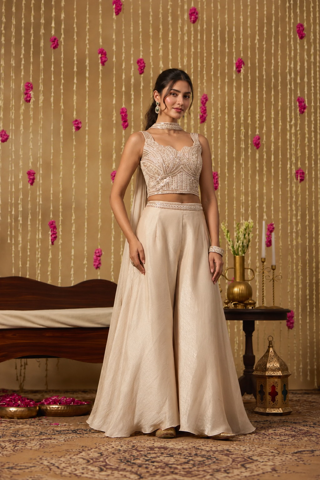 Jhoom Champagne Sequin Fusion Set