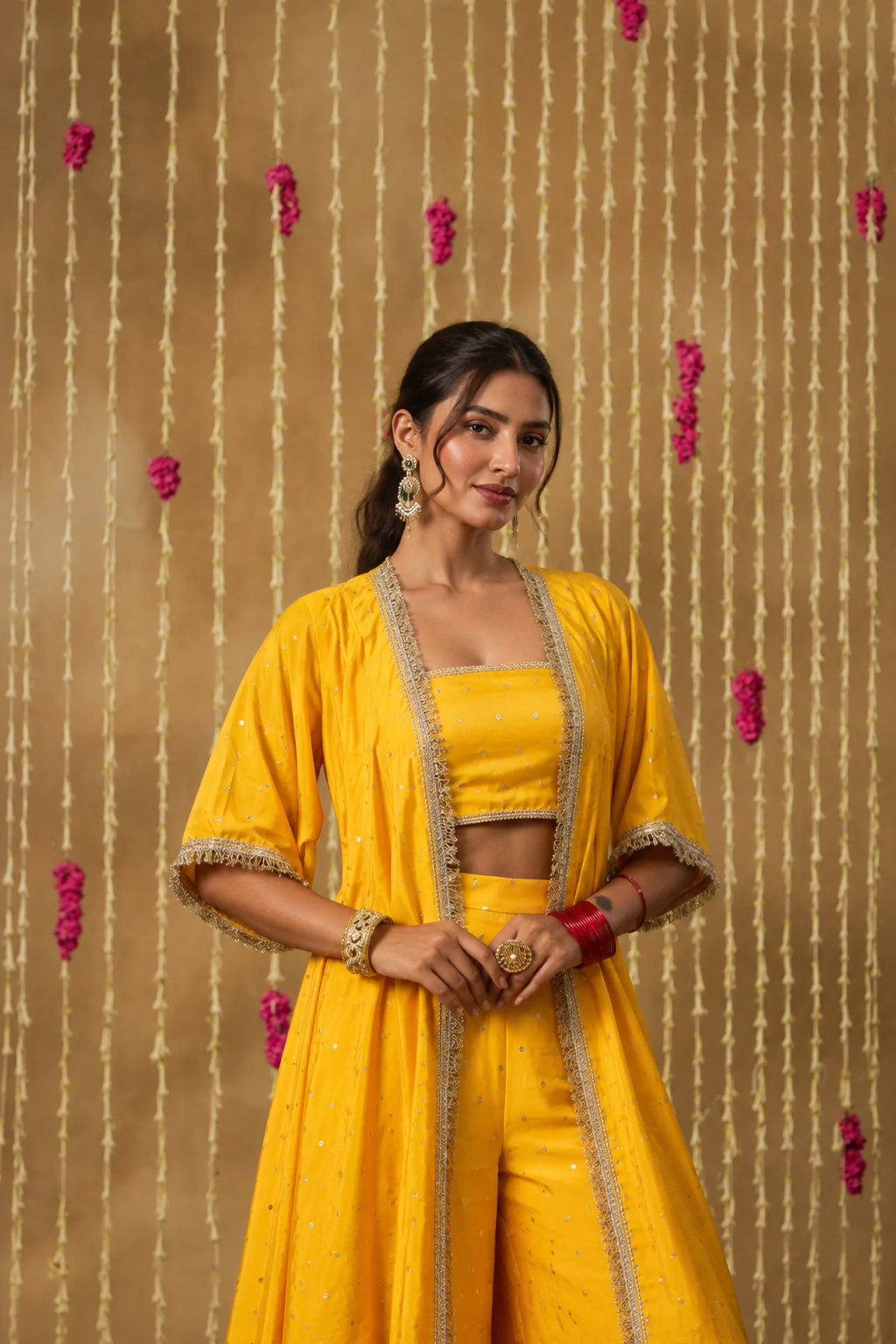 Jhoom Marigold Overlay Set