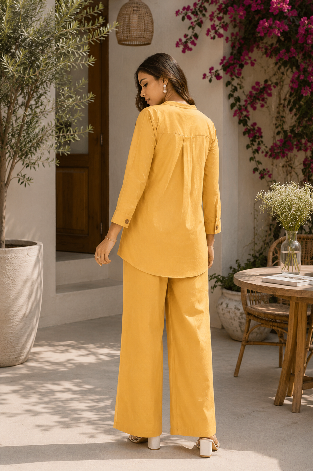 Alaya Select Mustard Detailed Co-ord Set 5