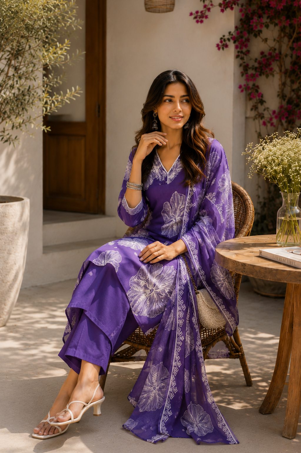 Alaya Select Violet Bloom Kurta Set 1