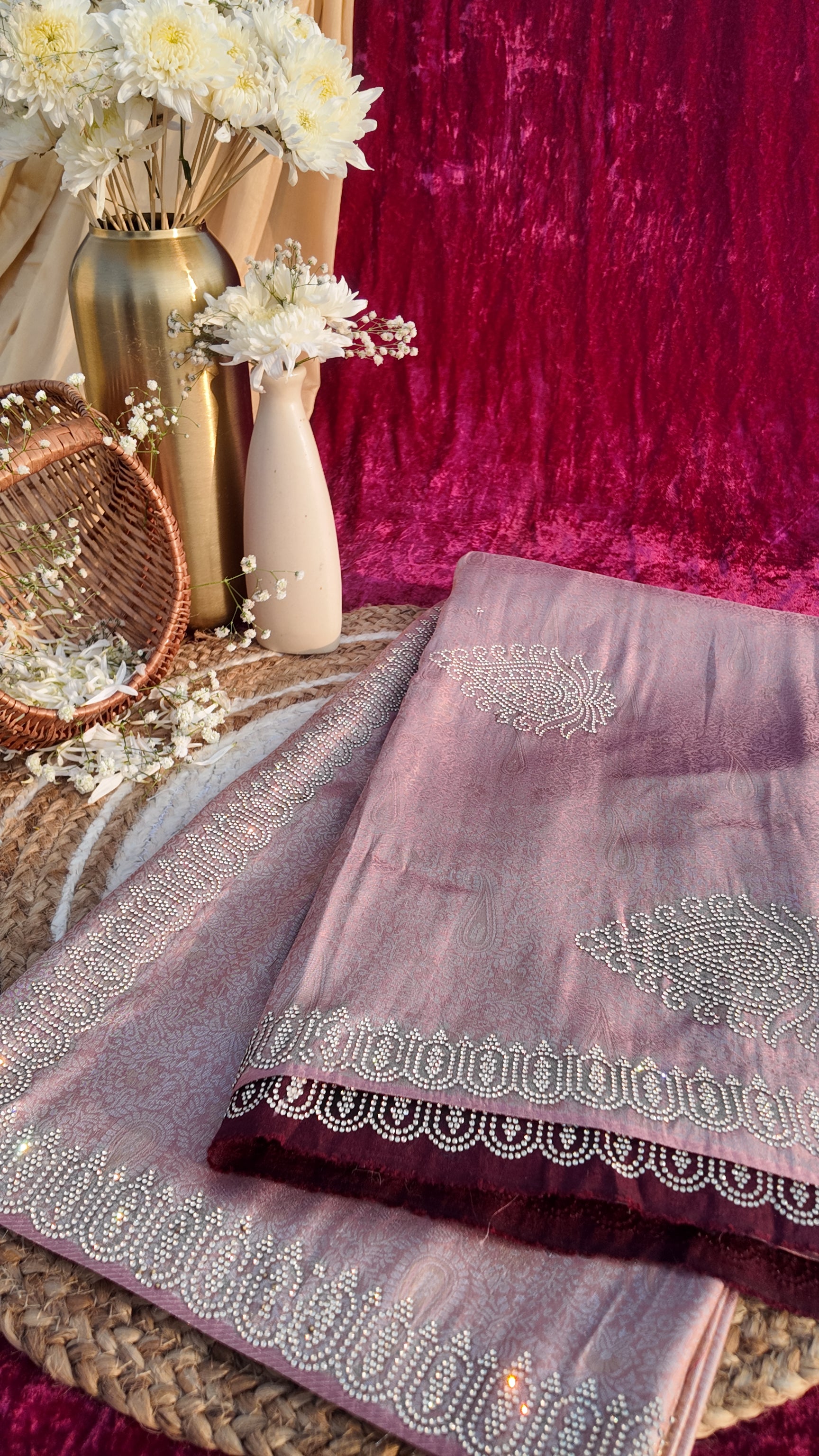 Alaya Rozana Pink Amira Unstitched Saree